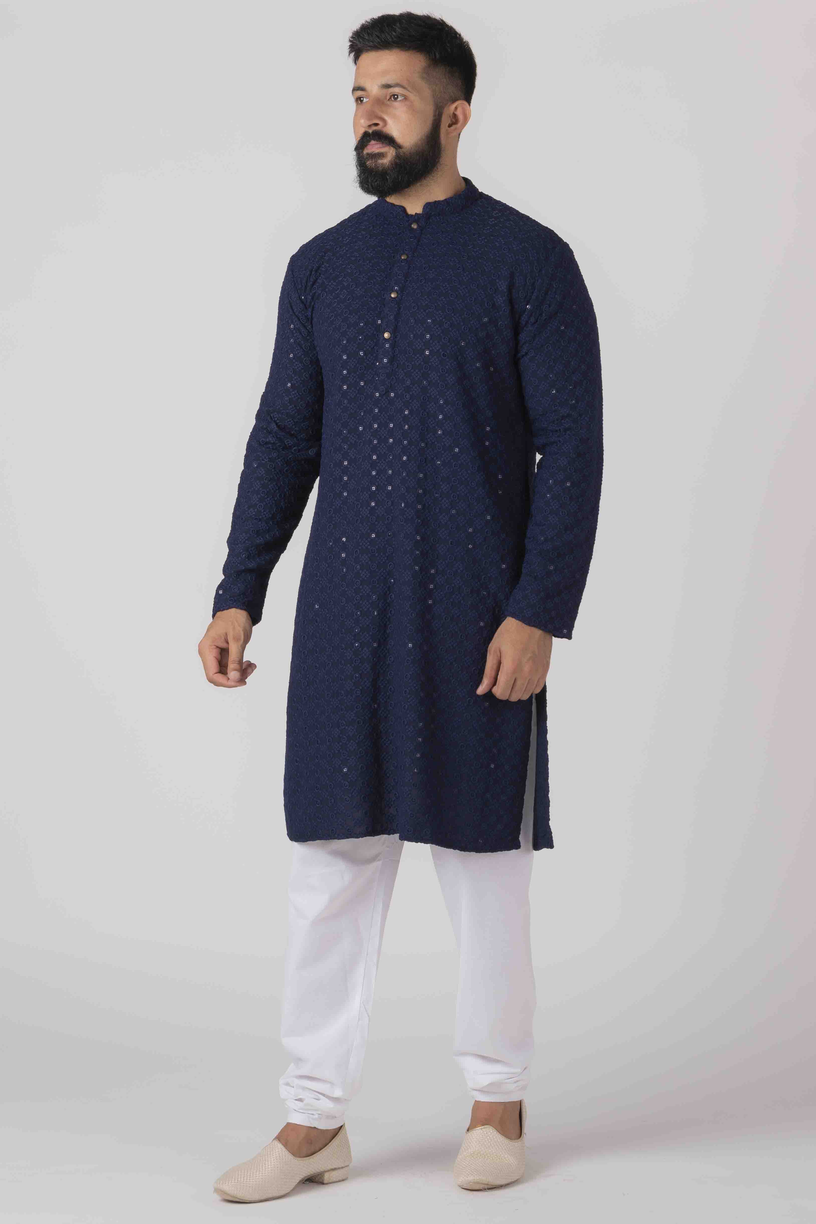 MLS CHIKANKARI KURTA PAJAMA