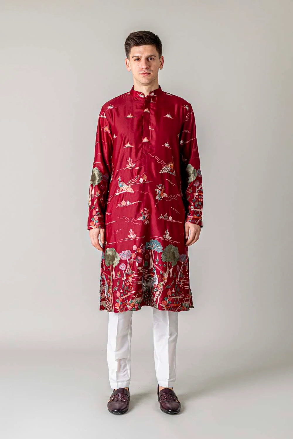 MLS EMBROIDERED KURTA PAJAMA
