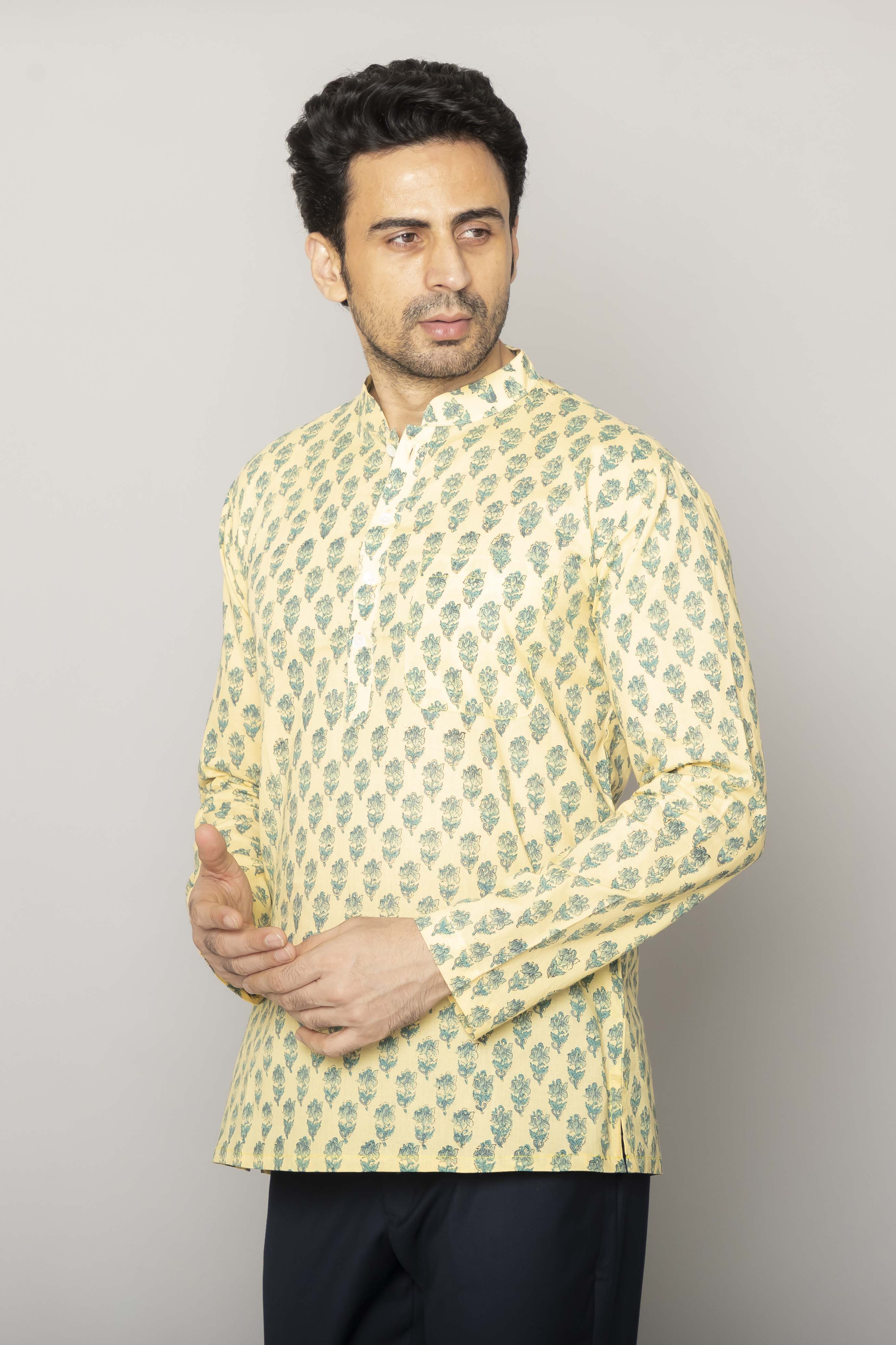 MLS SHORT KURTA FULL SLEEVES