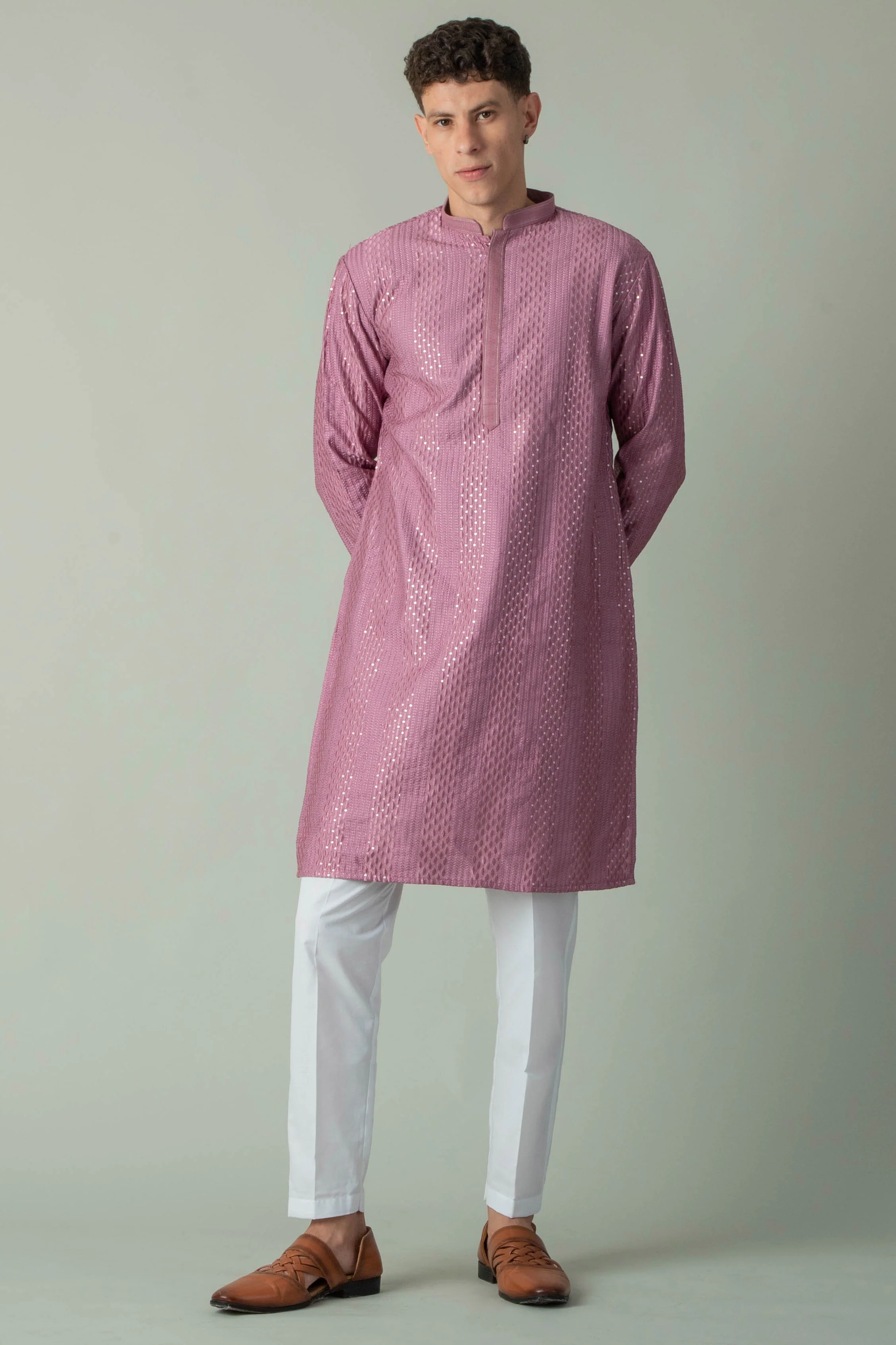 MLS EMBROIDERED KURTA PAJAMA