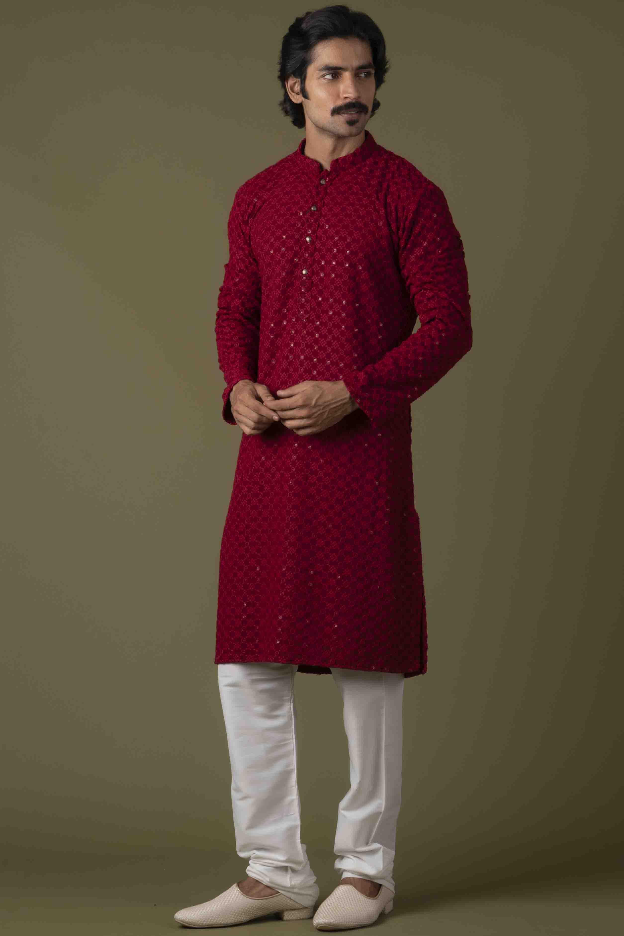 MLS CHIKANKARI KURTA PAJAMA