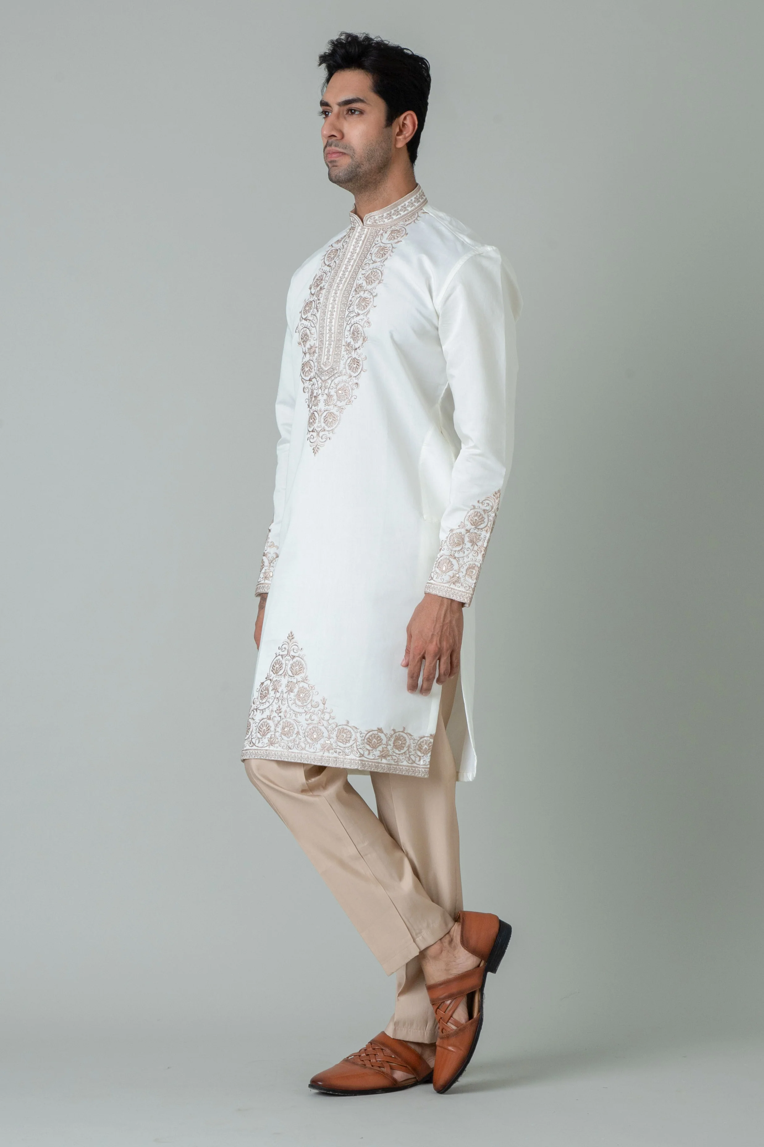 MLS EMBROIDERED KURTA PAJAMA