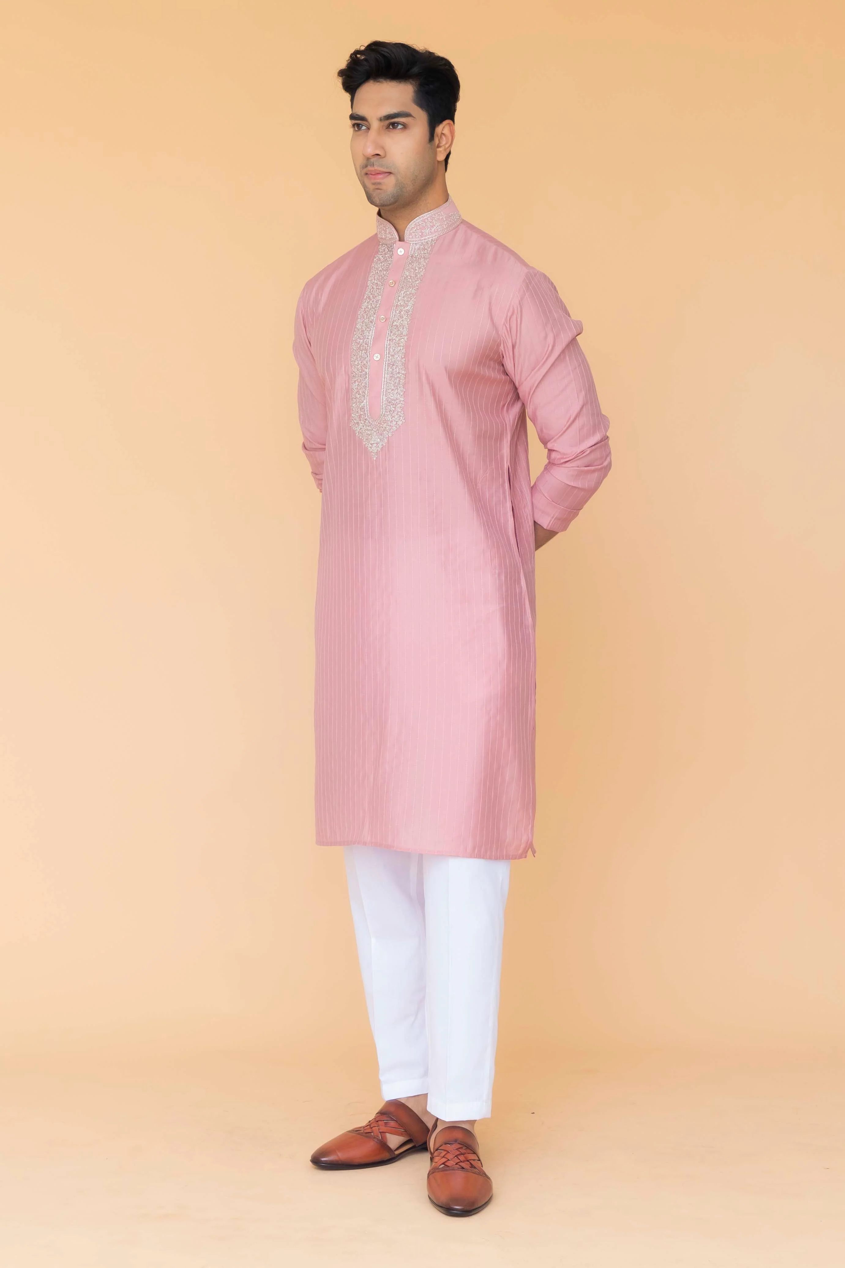 MLS EMBROIDERED KURTA PAJAMA