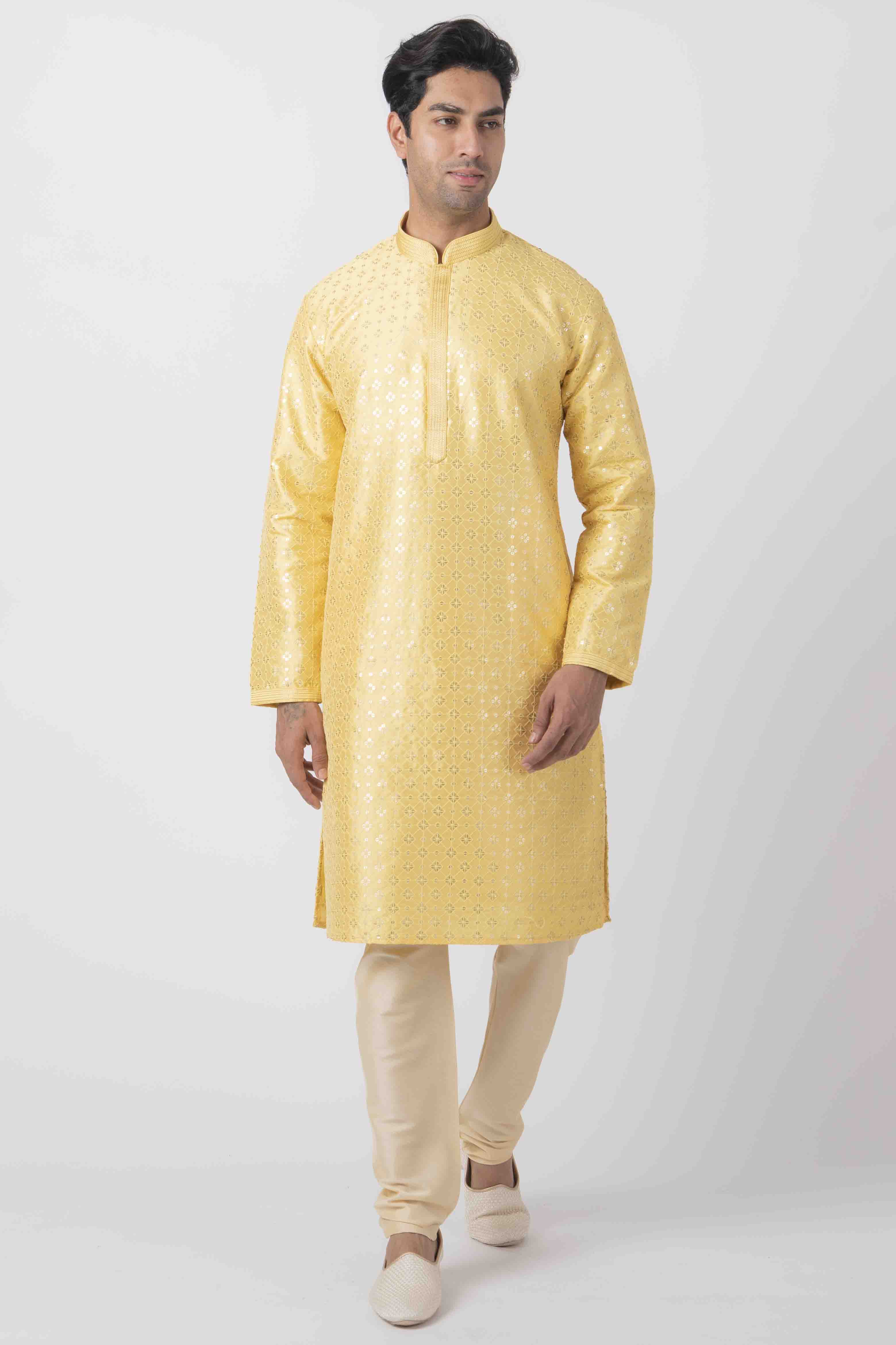 MLS EMBROIDERED KURTA PAJAMA