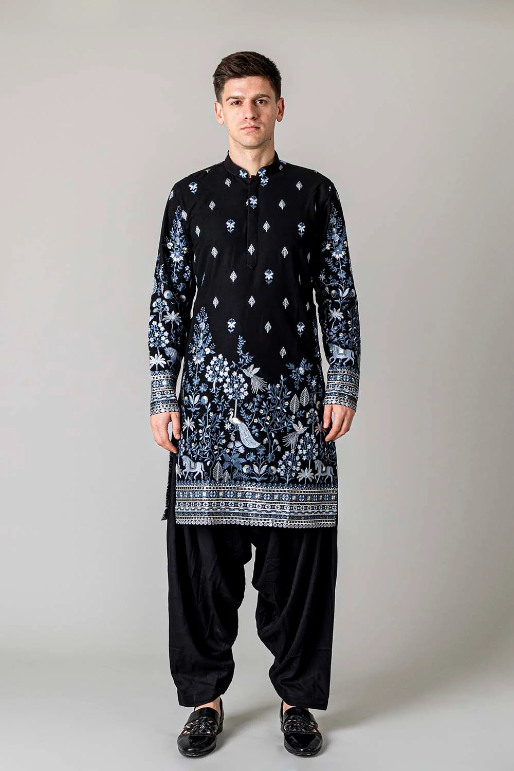 MLS EMBROIDERED KURTA PAJAMA