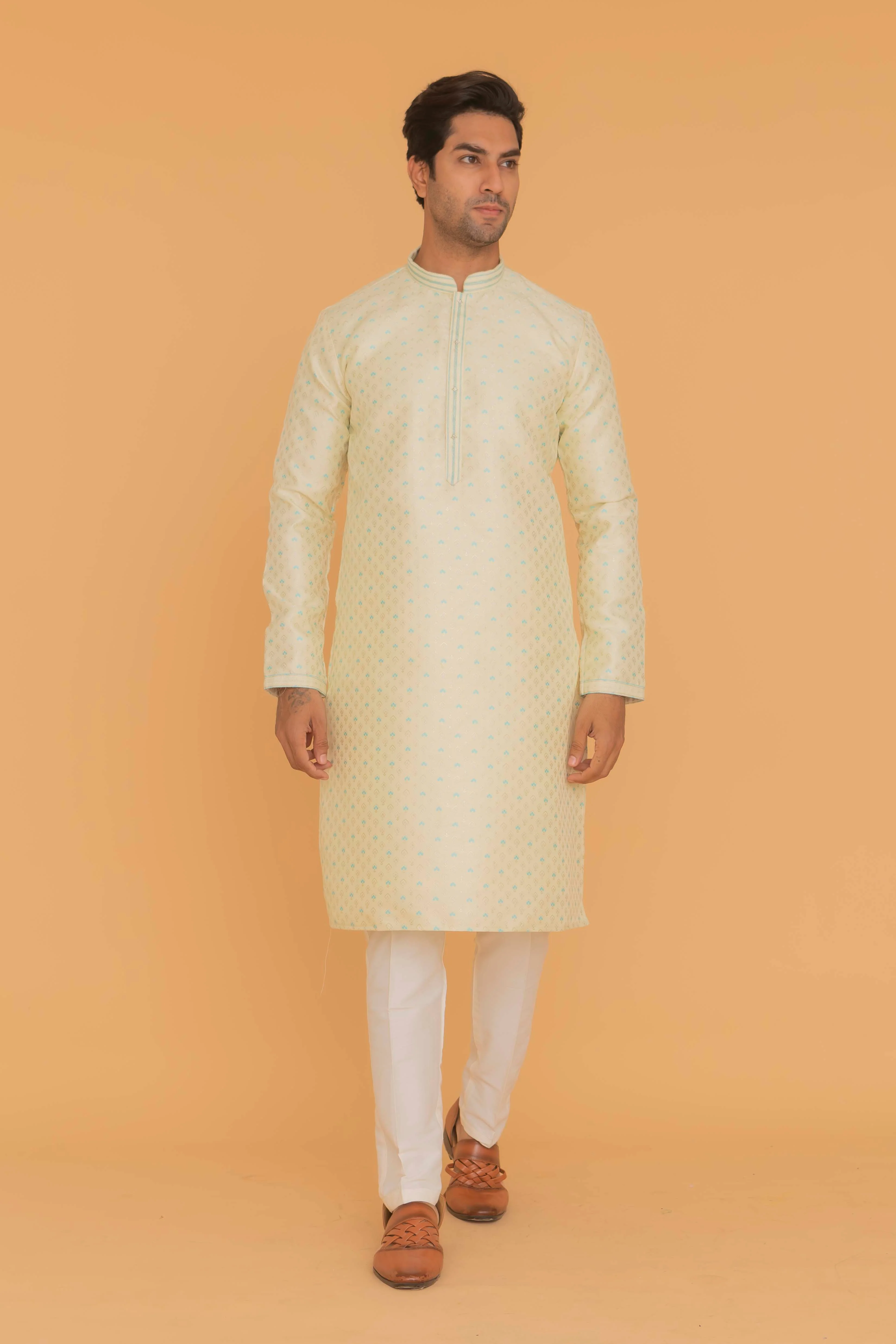 MLS ART SILK KURTA PAJAMA