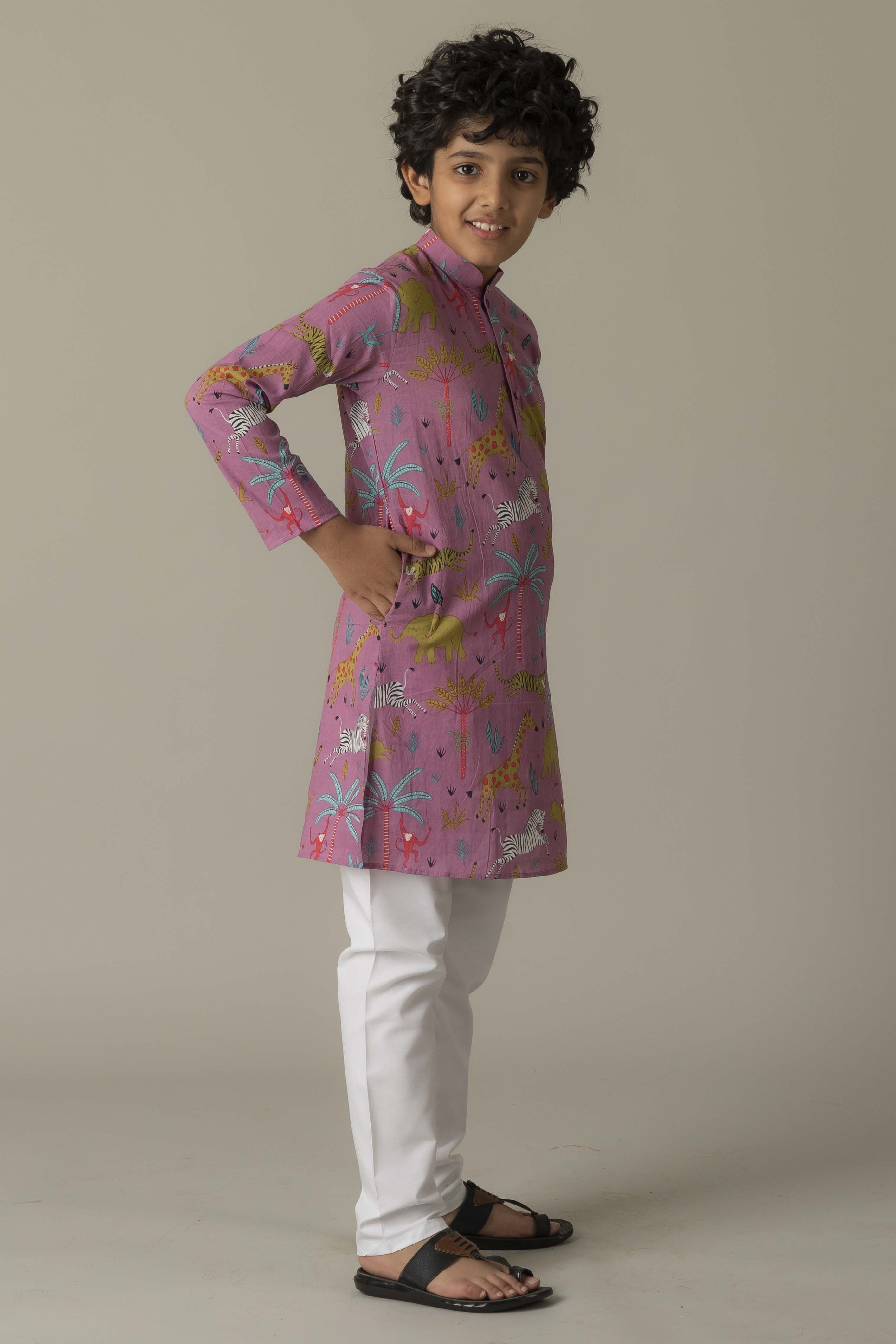 MLS KIDS PRINTED KURTA PAJAMA