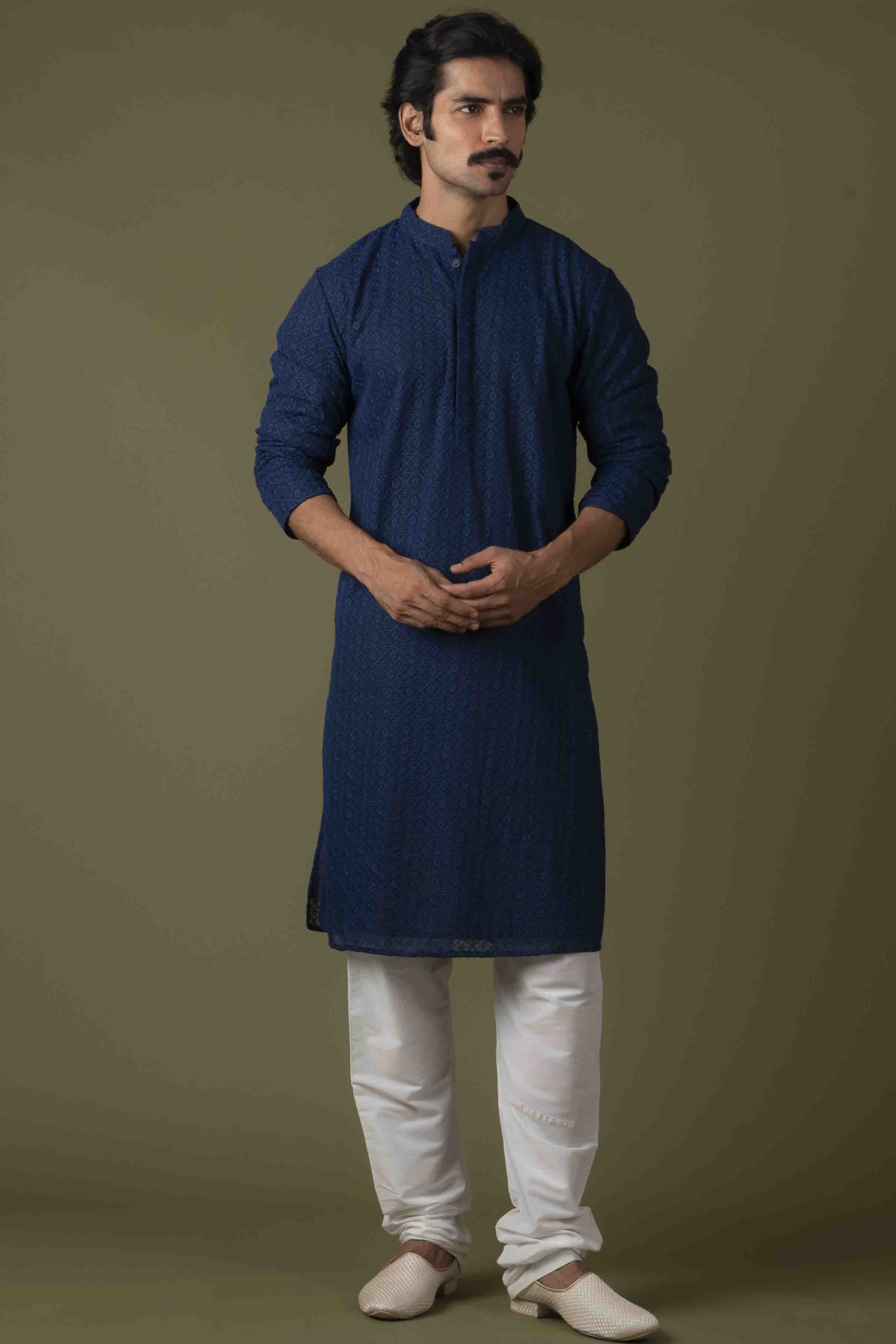 MLS CHIKANKARI KURTA PAJAMA
