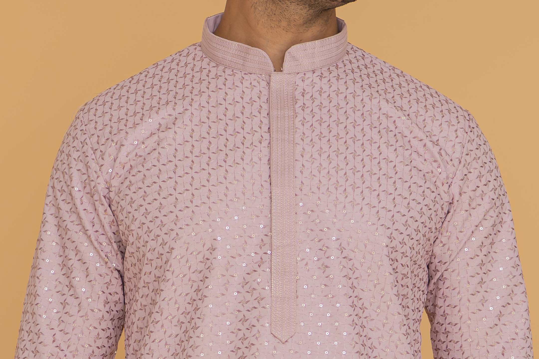 MLS EMBROIDERED KURTA PAJAMA