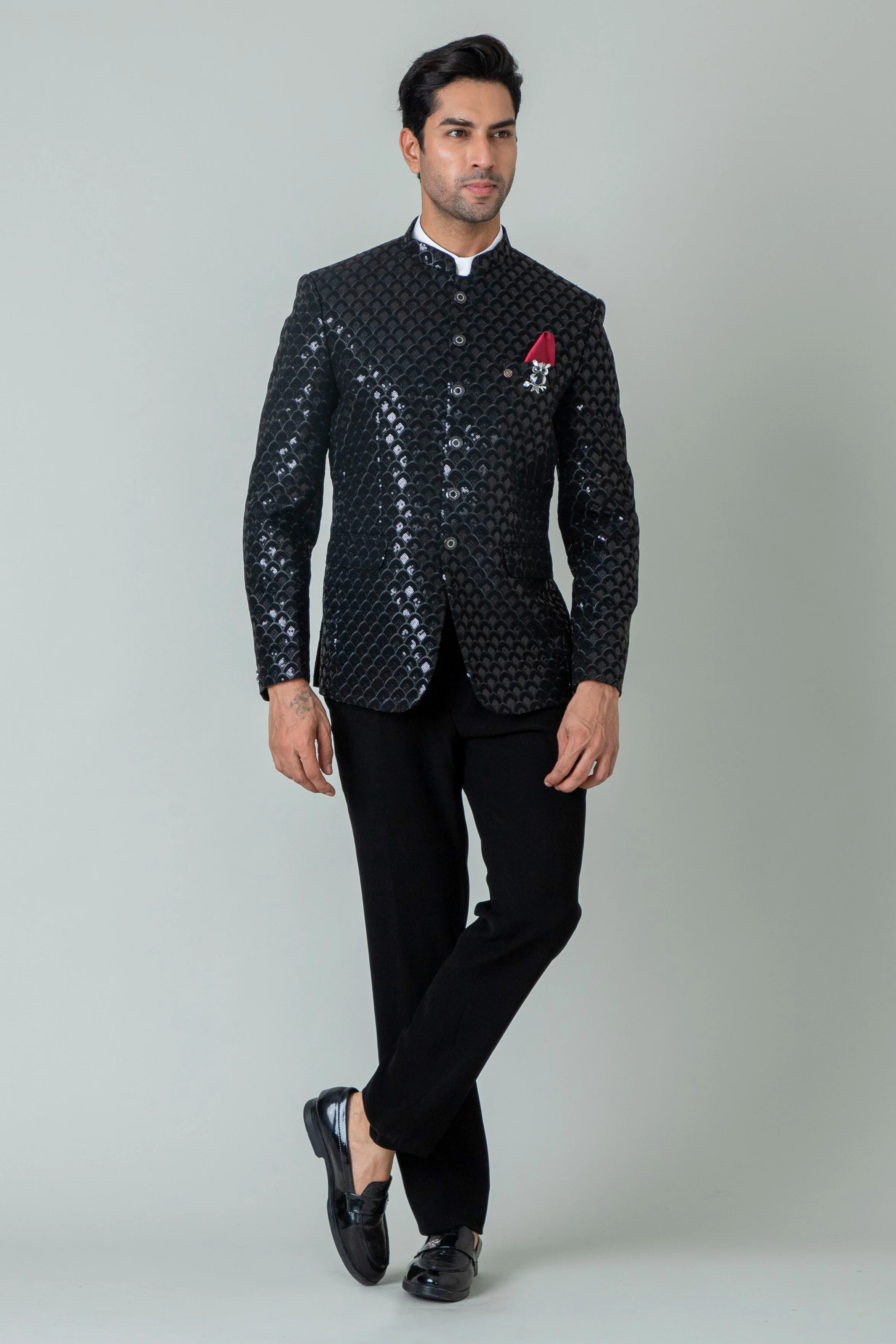 MLS EMBROIDERED JODHPURI SUIT