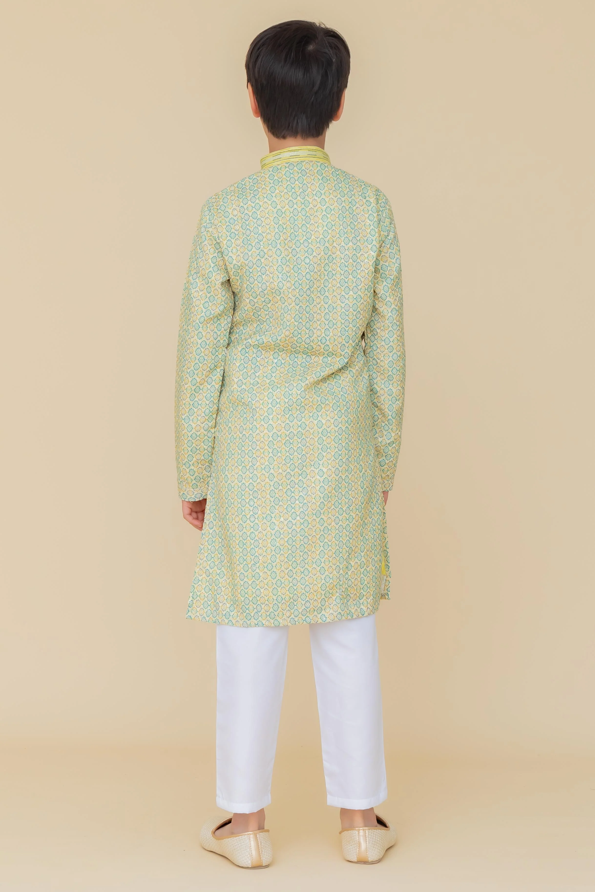 MLS PRINTED KIDS KURTA PAJAMA