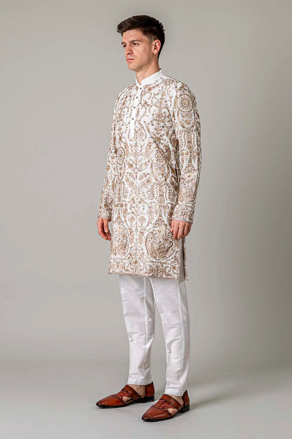 MLS EMBROIDERED KURTA PAJAMA