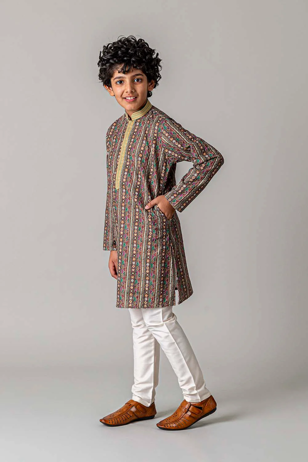MLS KIDS PRINTED KURTA PAJAMA