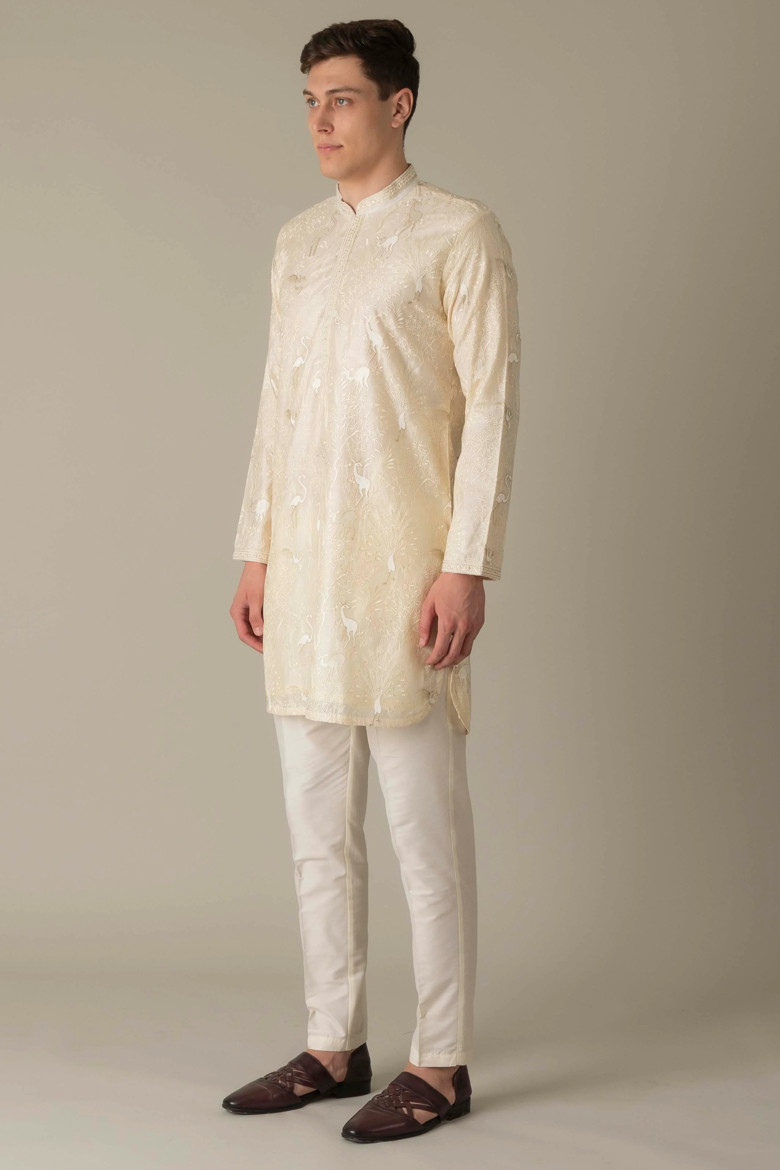 MLS EMBROIDERED KURTA PAJAMA