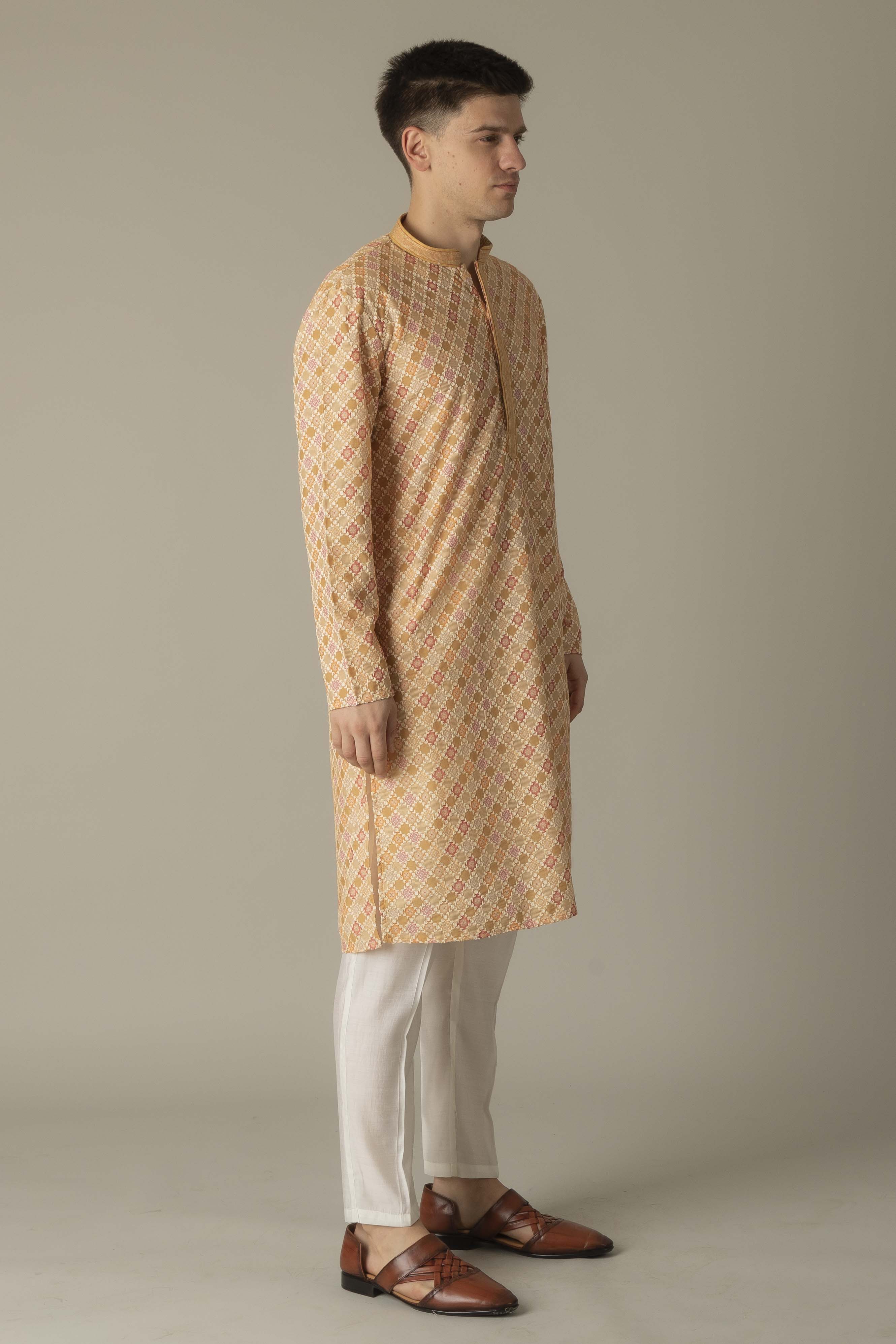 MLS EMBROIDERED KURTA PAJAMA