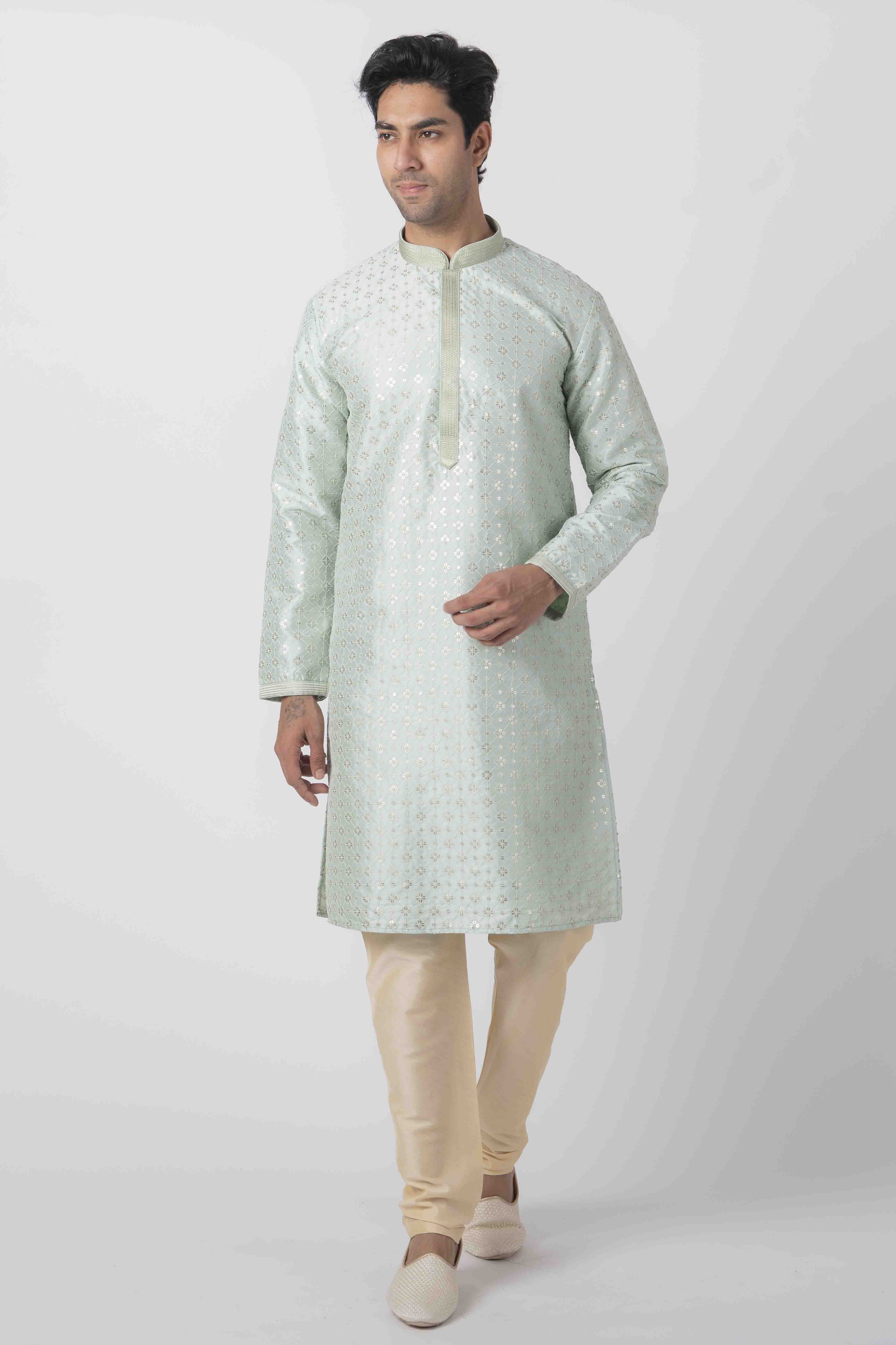 MLS EMBROIDERED KURTA PAJAMA