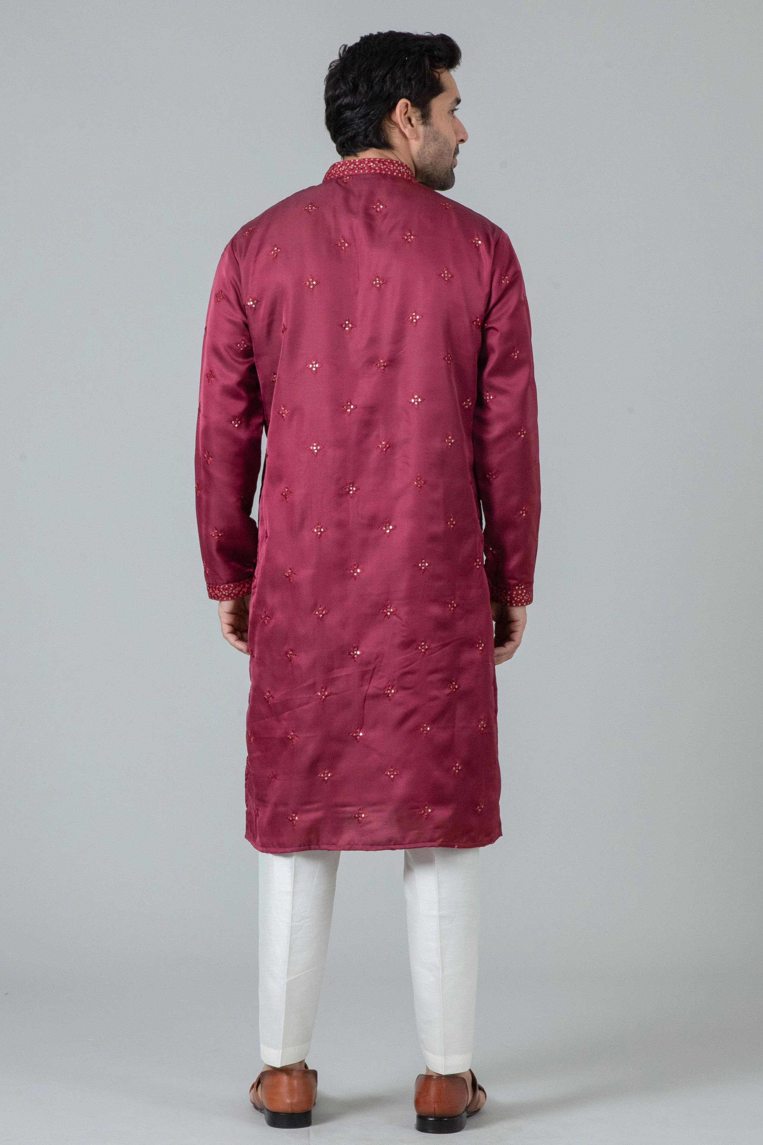 MLS EMBROIDERED KURTA PAJAMA