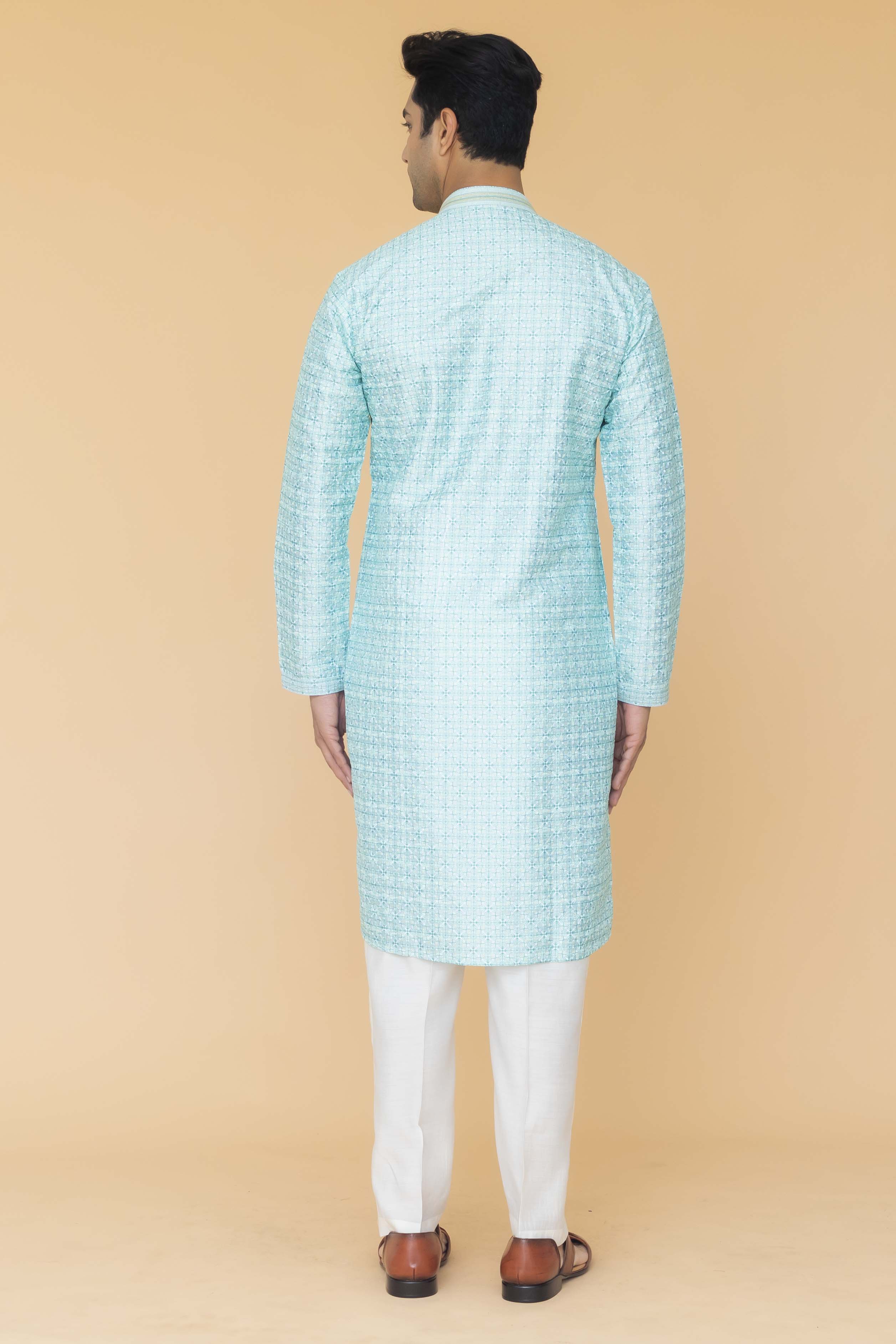 MLS EMBROIDERED KURTA PAJAMA