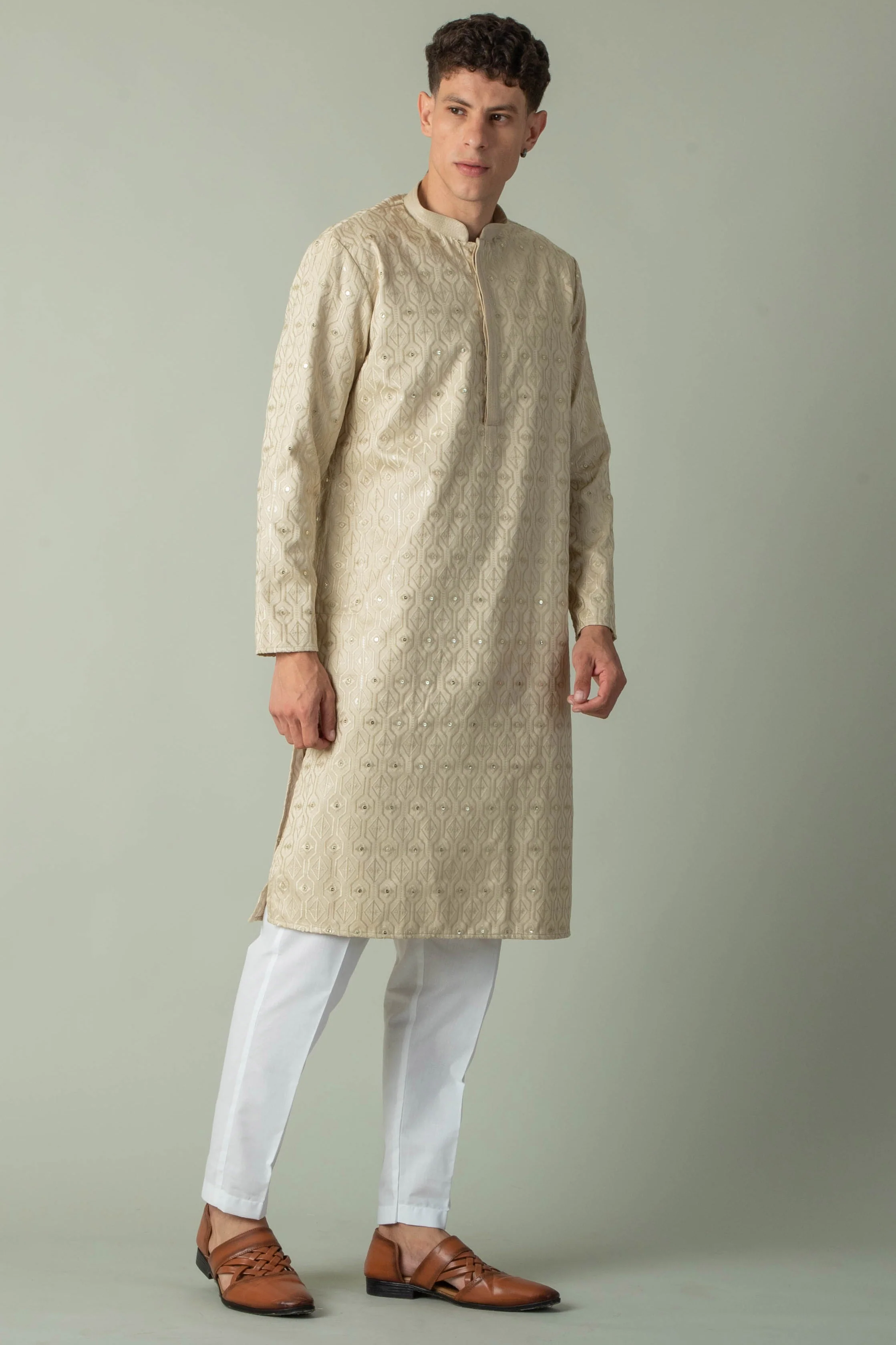 MLS EMBROIDERED KURTA PAJAMA