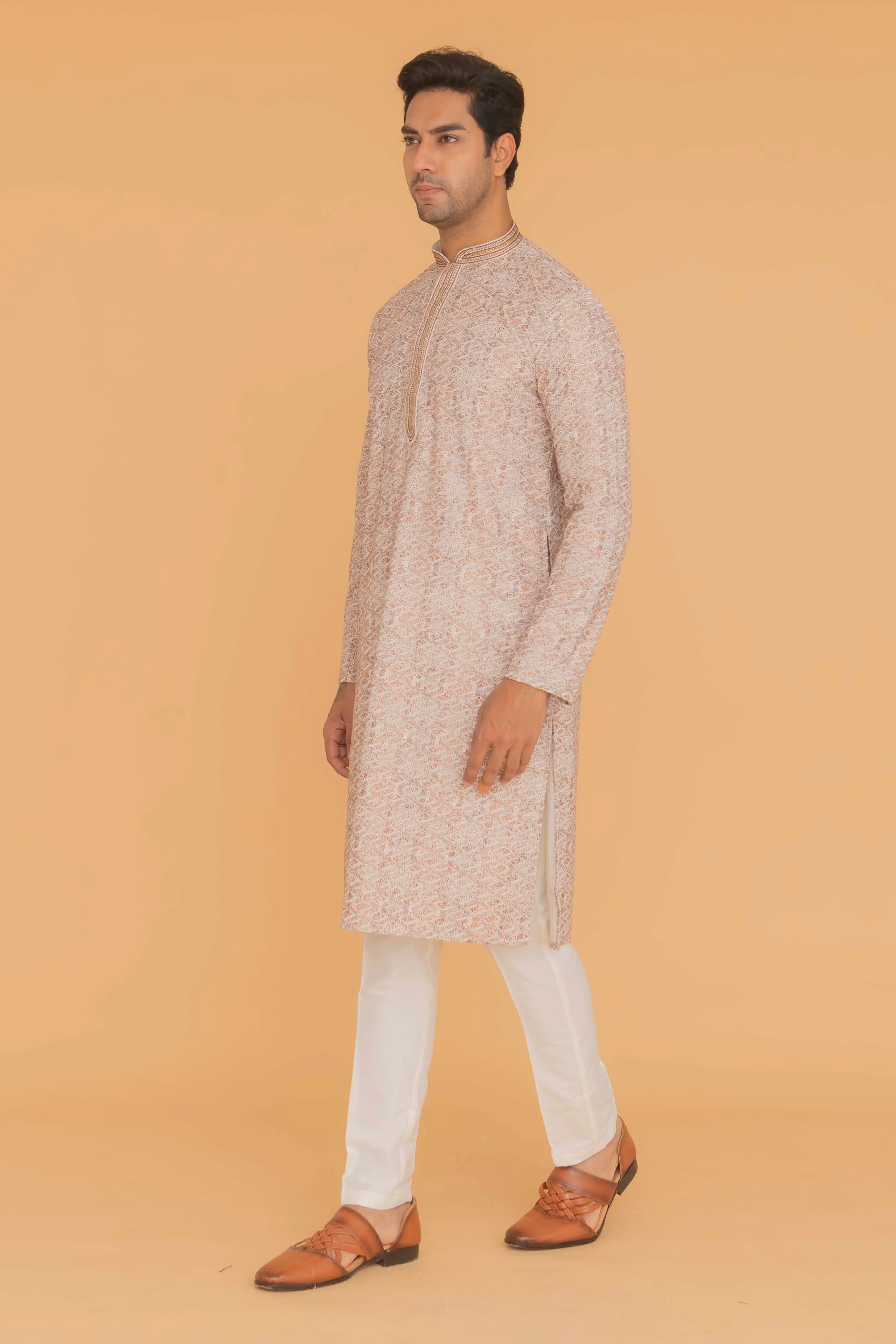 MLS EMBROIDERED KURTA PAJAMA