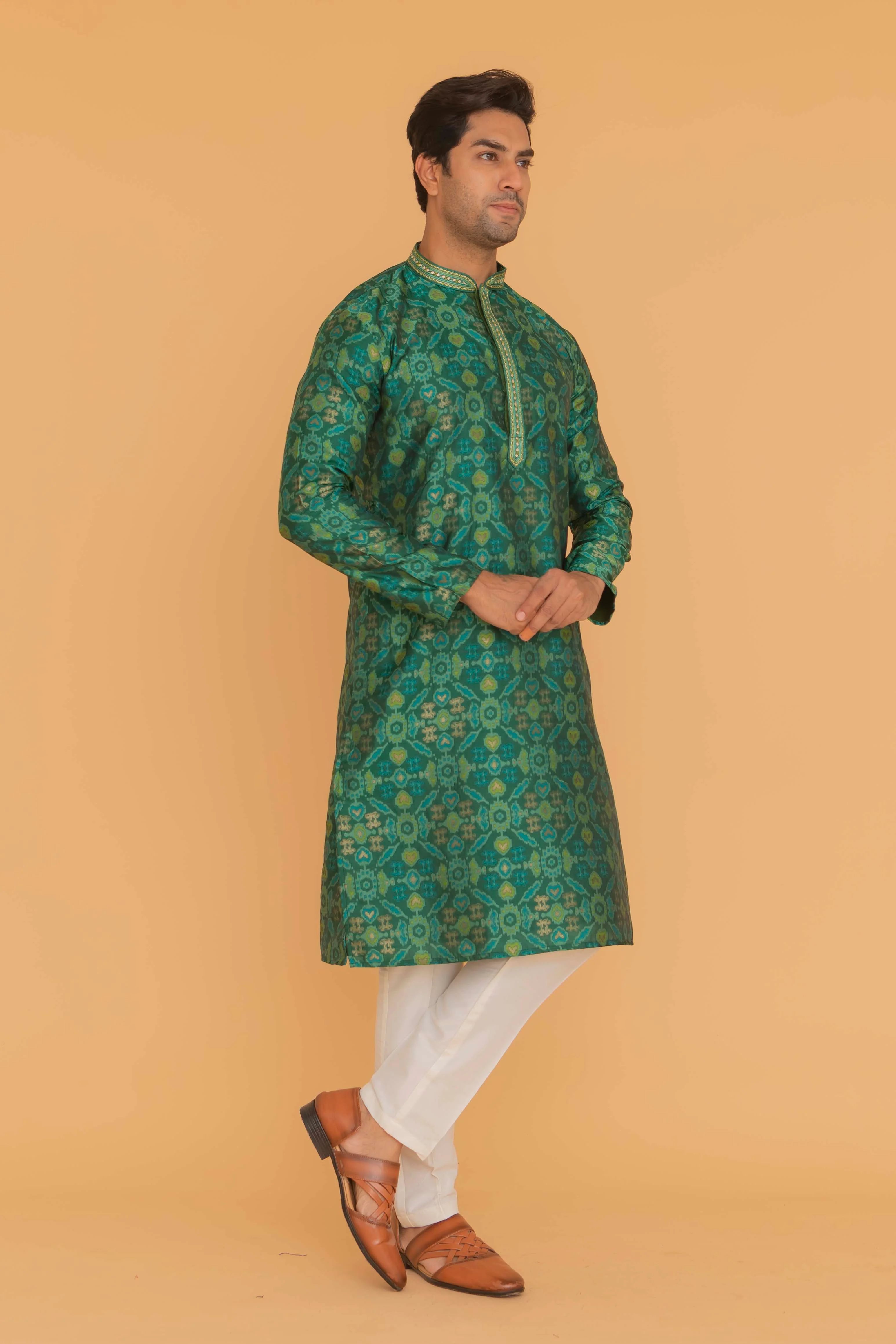 MLS EMBROIDERED KURTA PAJAMA