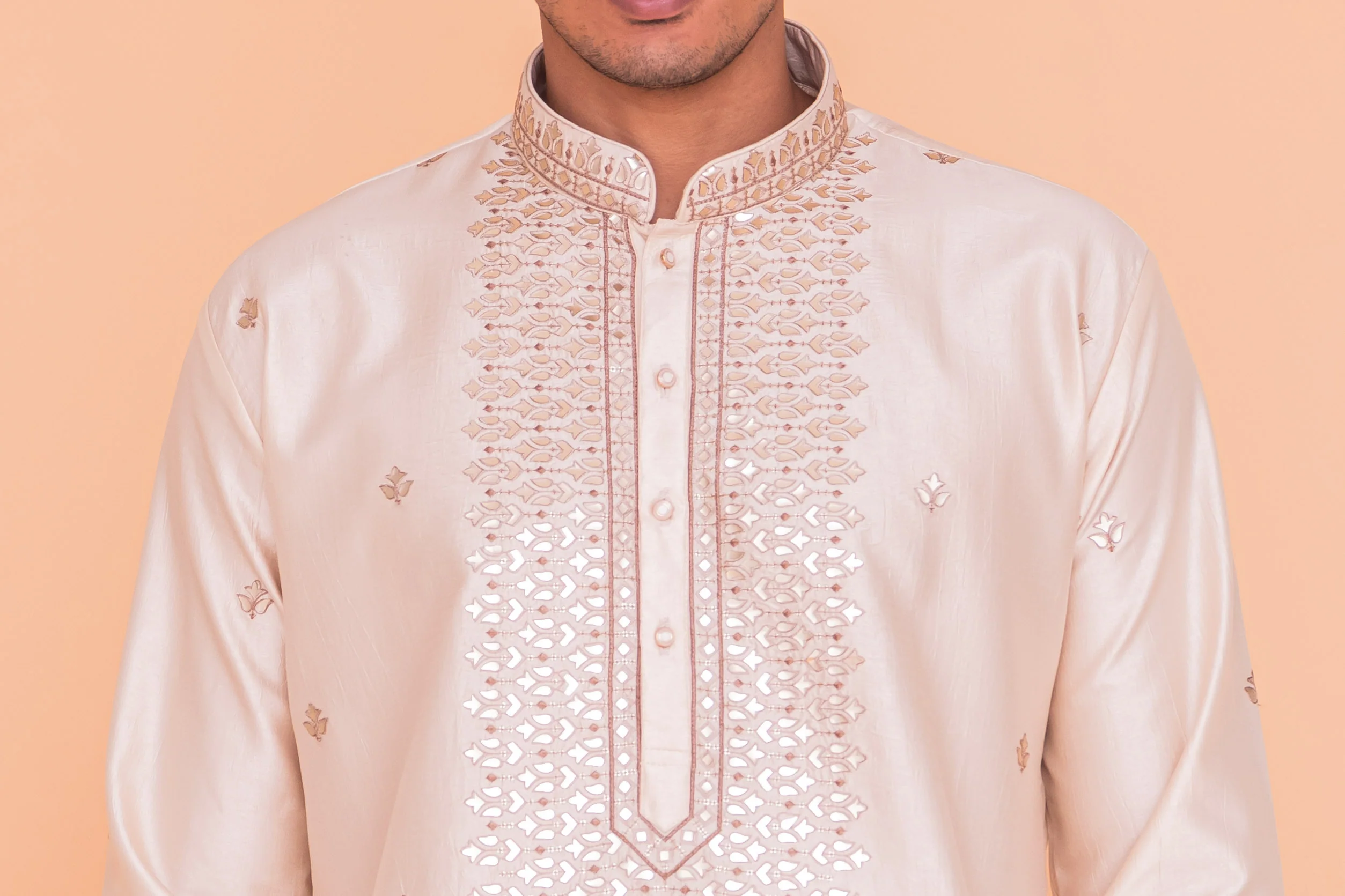 MLS EMBROIDERED KURTA PAJAMA