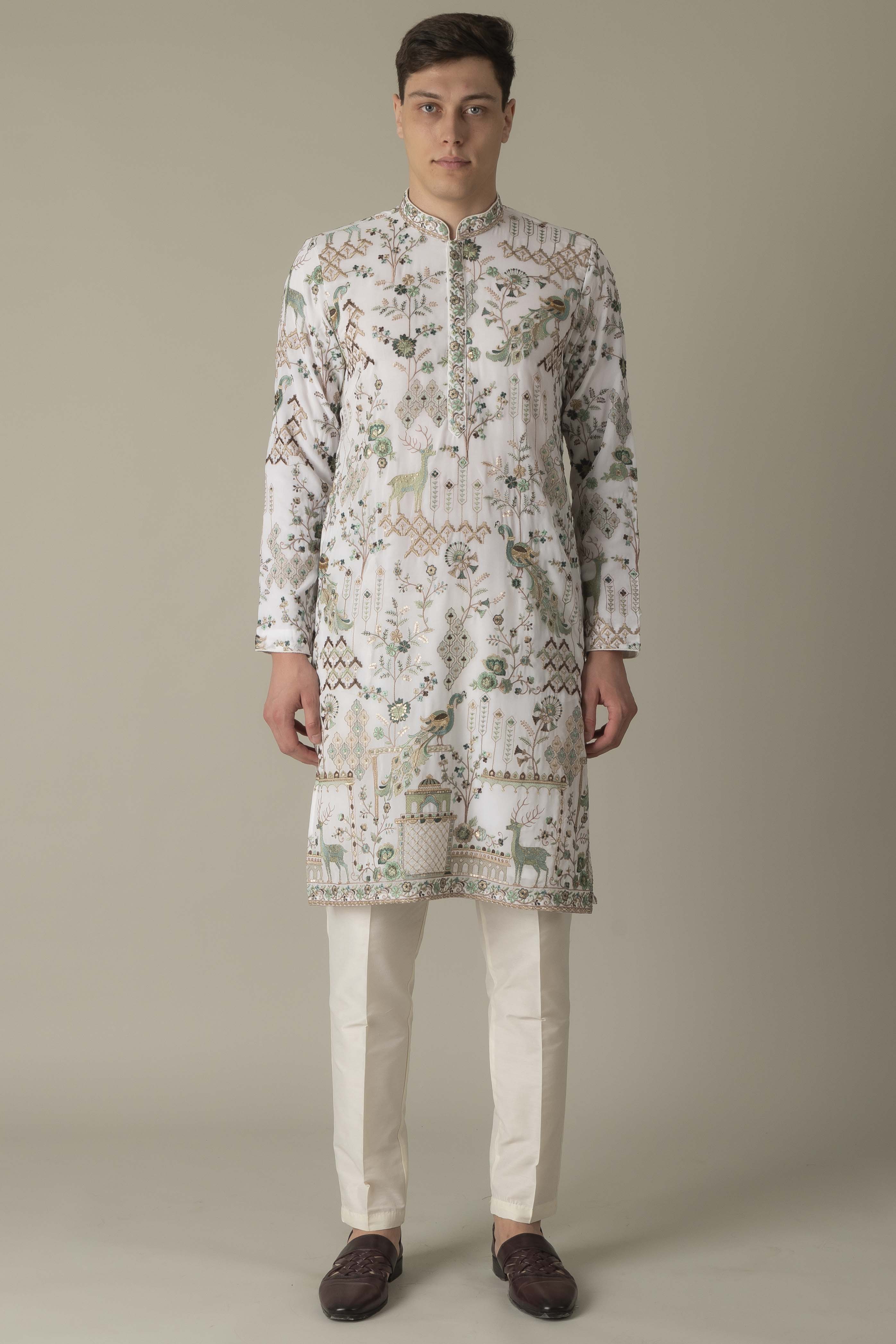 MLS EMBORIDERED KURTA PAJAMA