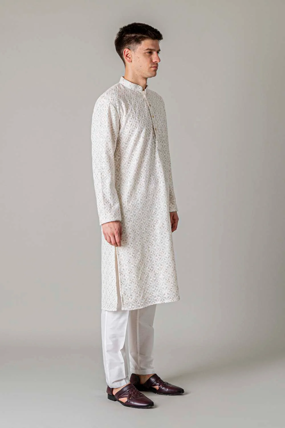 MLS EMBROIDERED KURTA PAJAMA