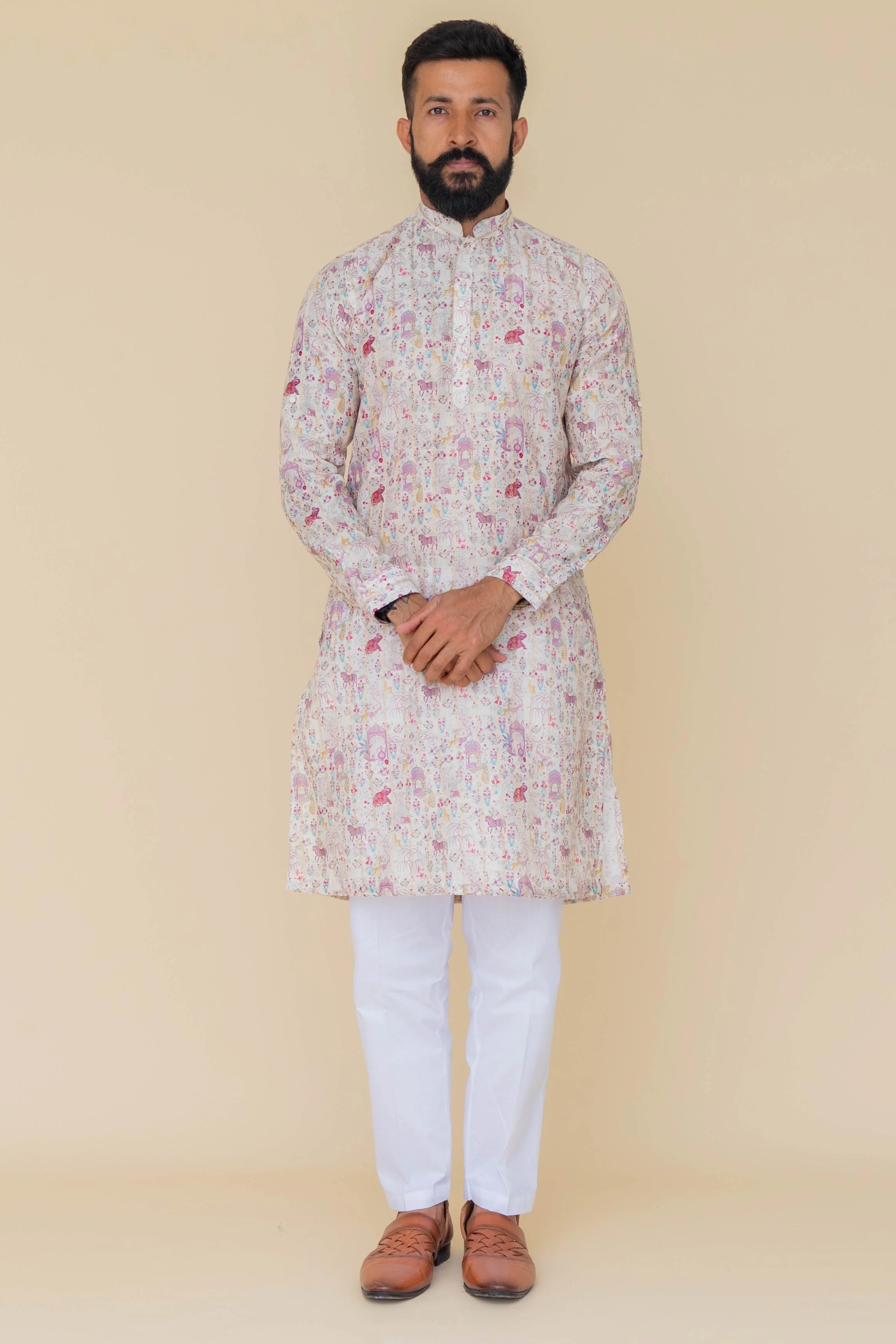 MLS PRINTED KURTA PAJAMA