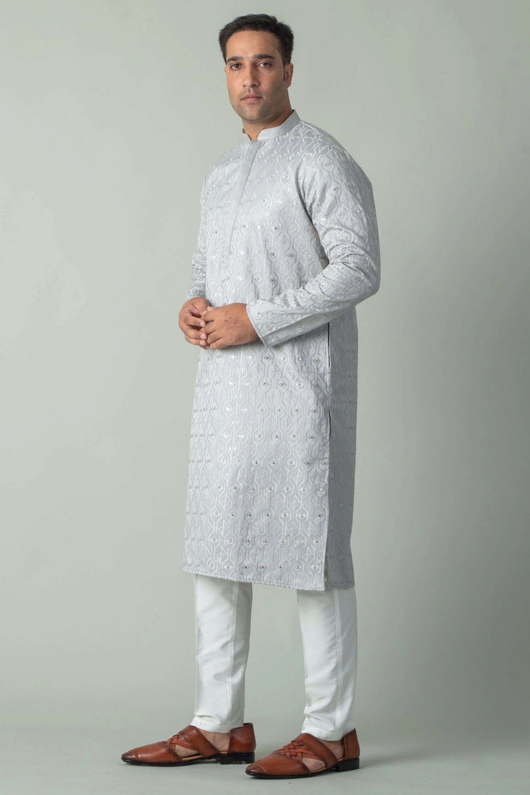 MLS EMBROIDERED KURTA PAJAMA