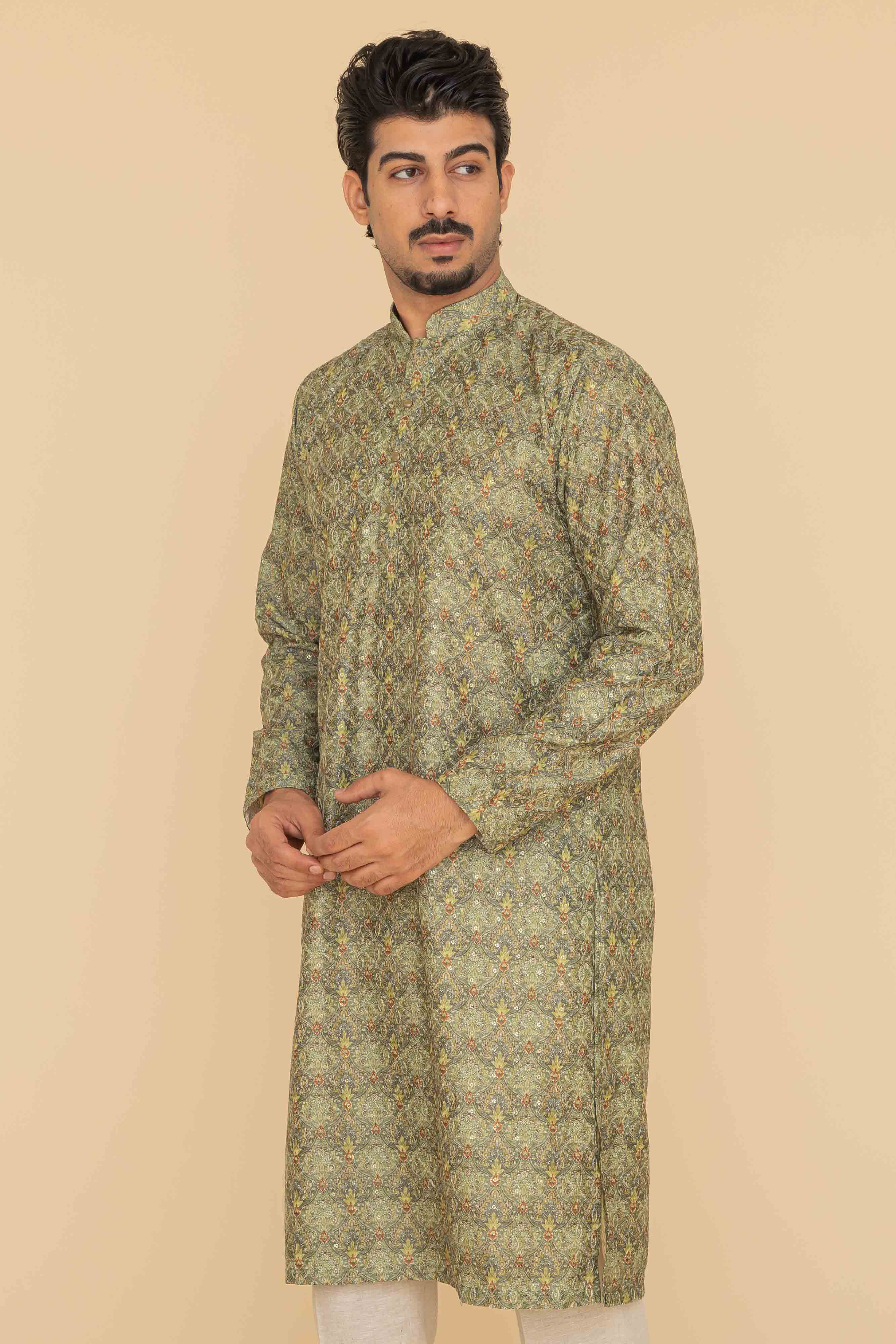 MLS PRINTED KURTA PAJAMA