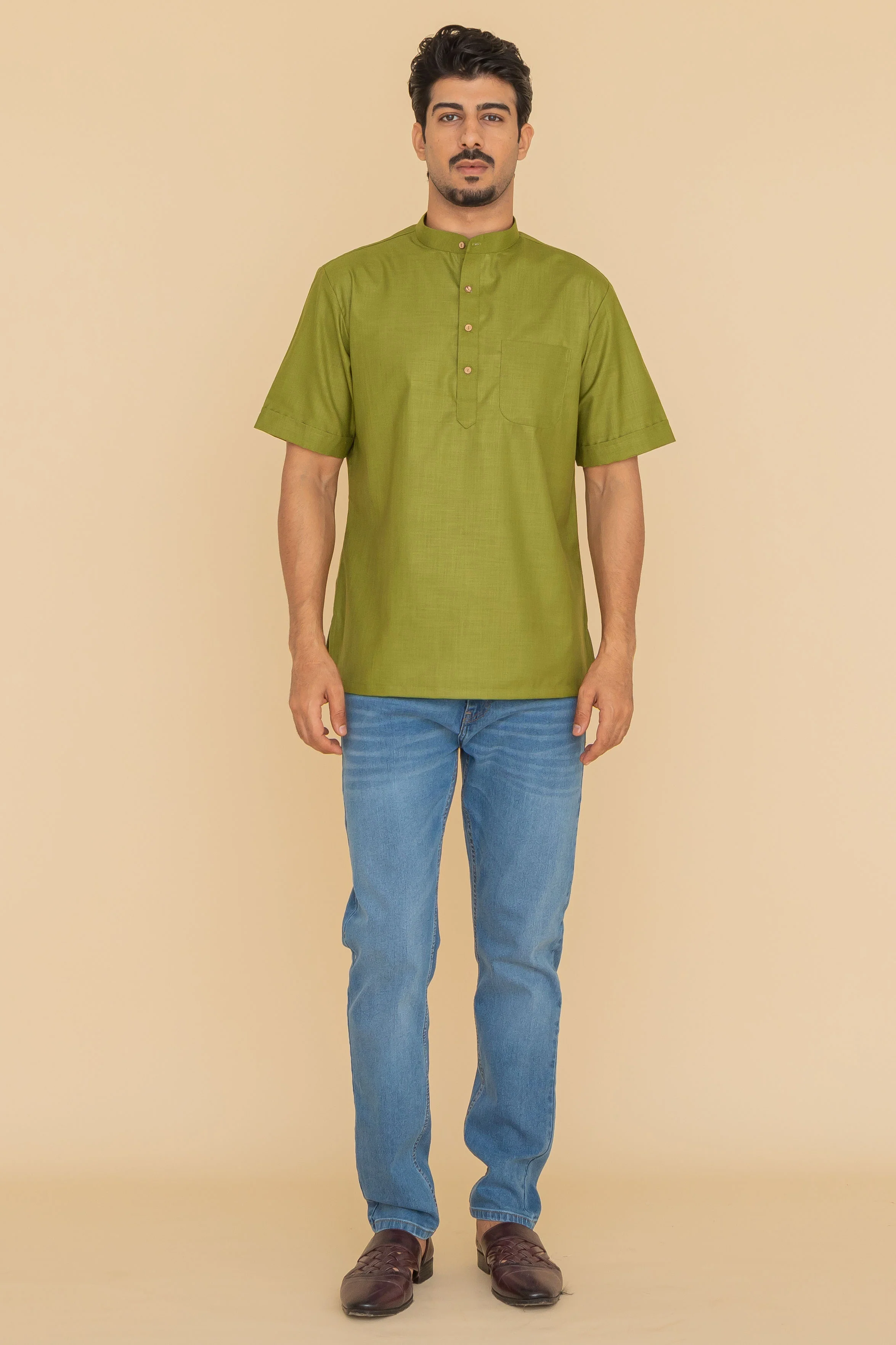 MLS SHORT KURTA HALF SLEEVES