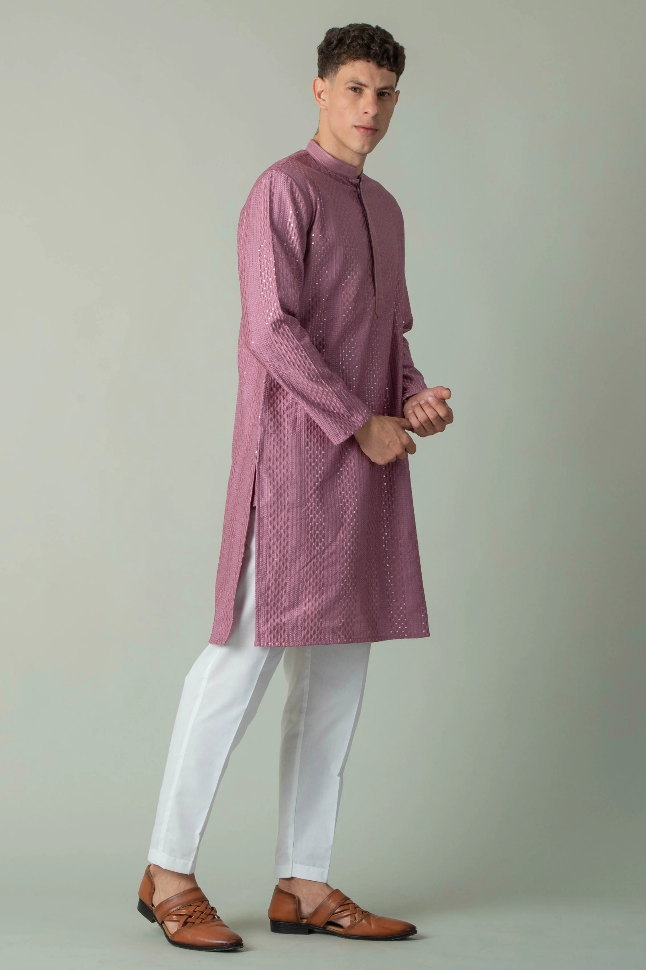 MLS EMBROIDERED KURTA PAJAMA