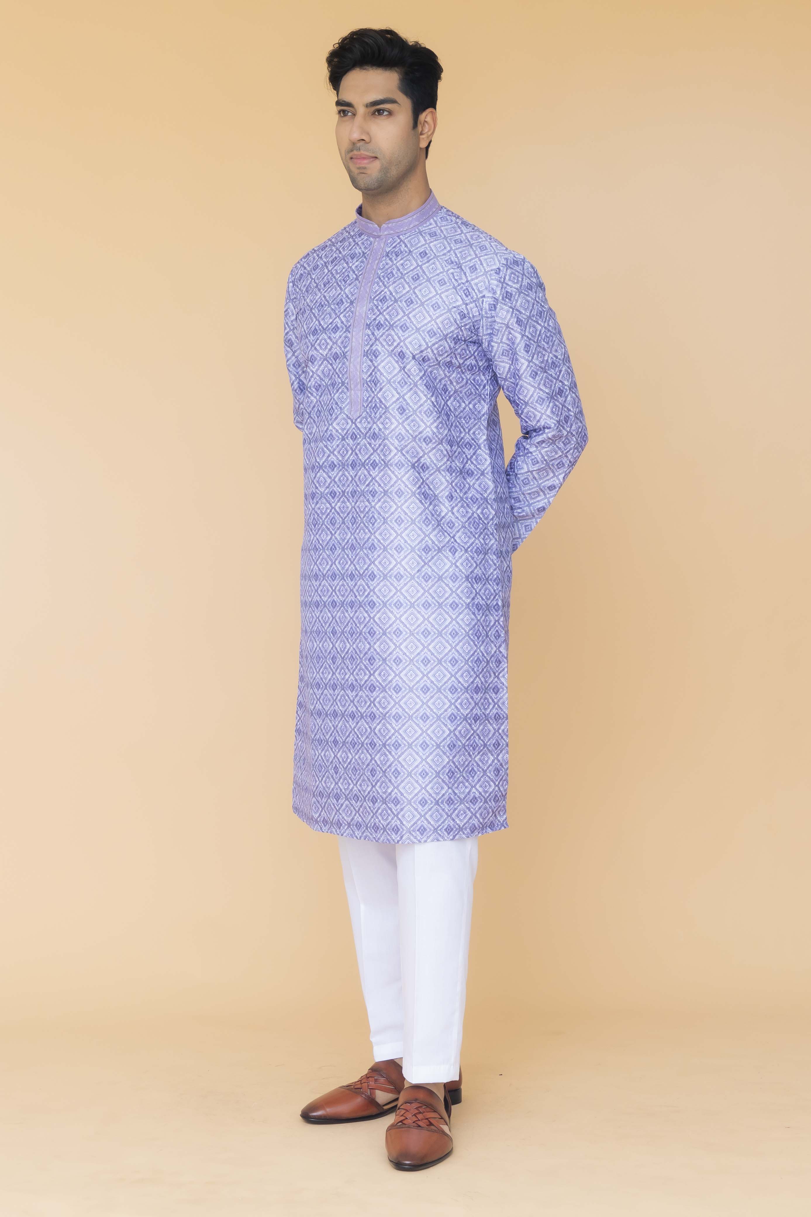 MLS EMBROIDERED KURTA PAJAMA