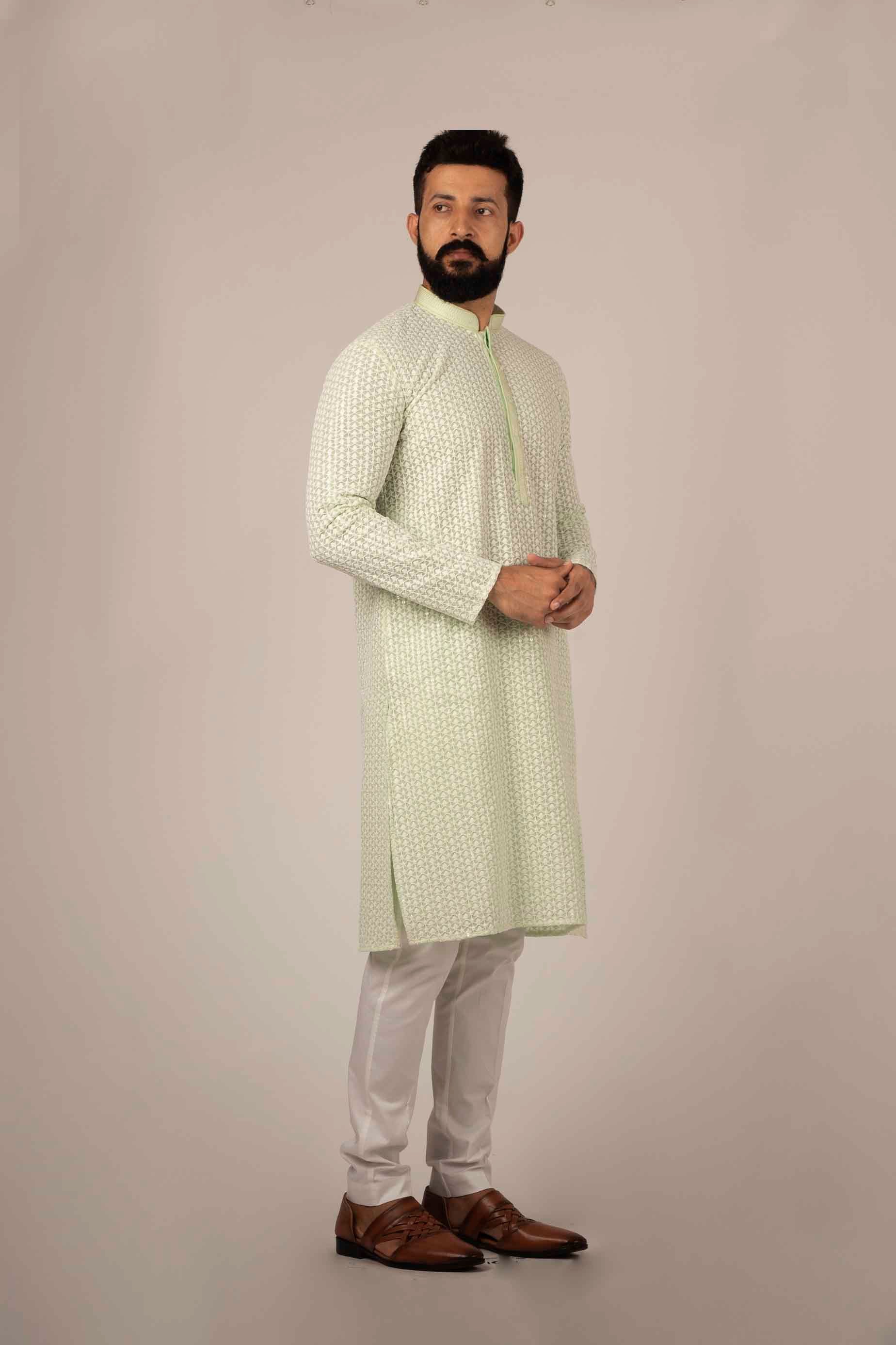 MLS Georgette Chikan Kurta PAJAMA