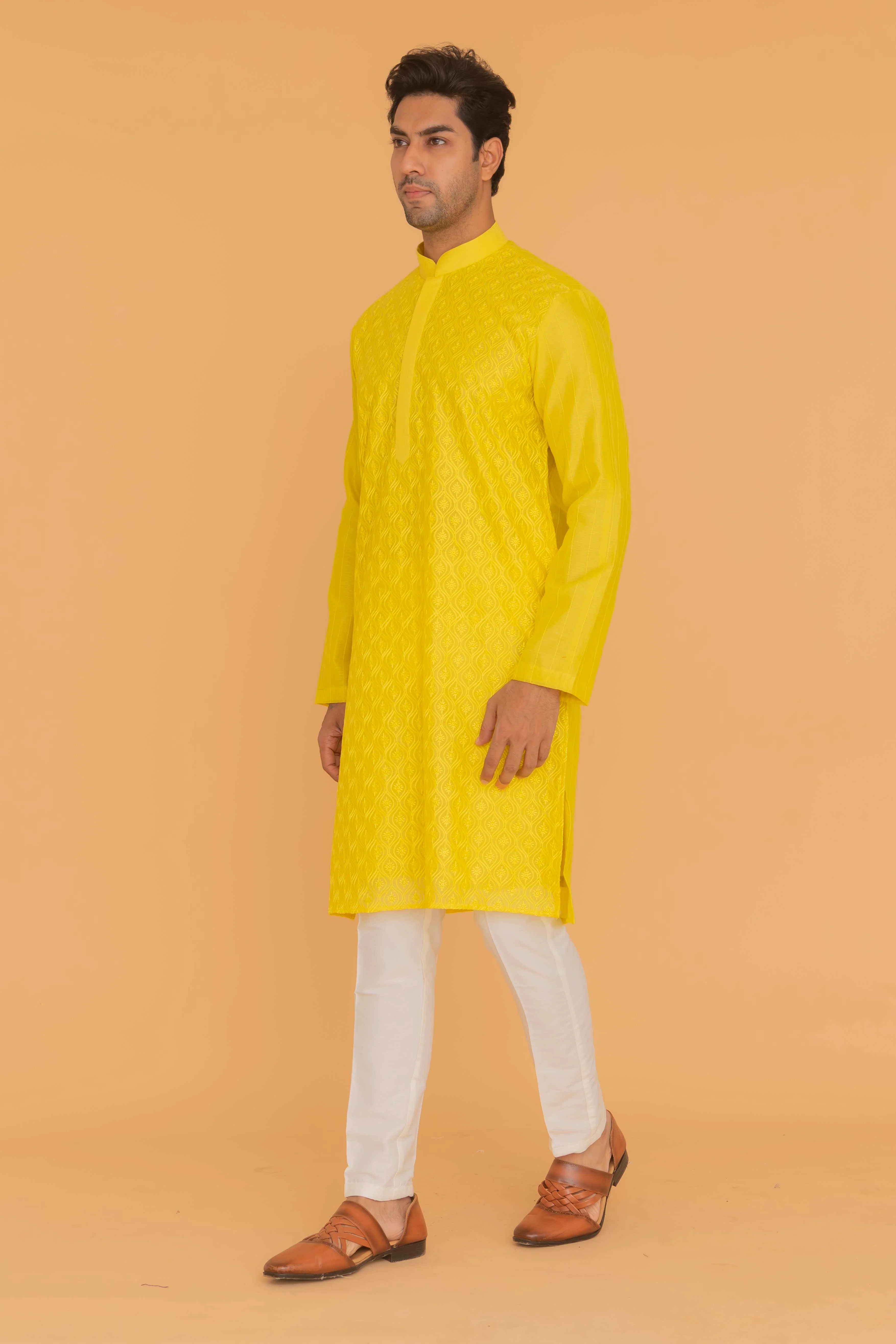 MLS EMBROIDERED KURTA PAJAMA