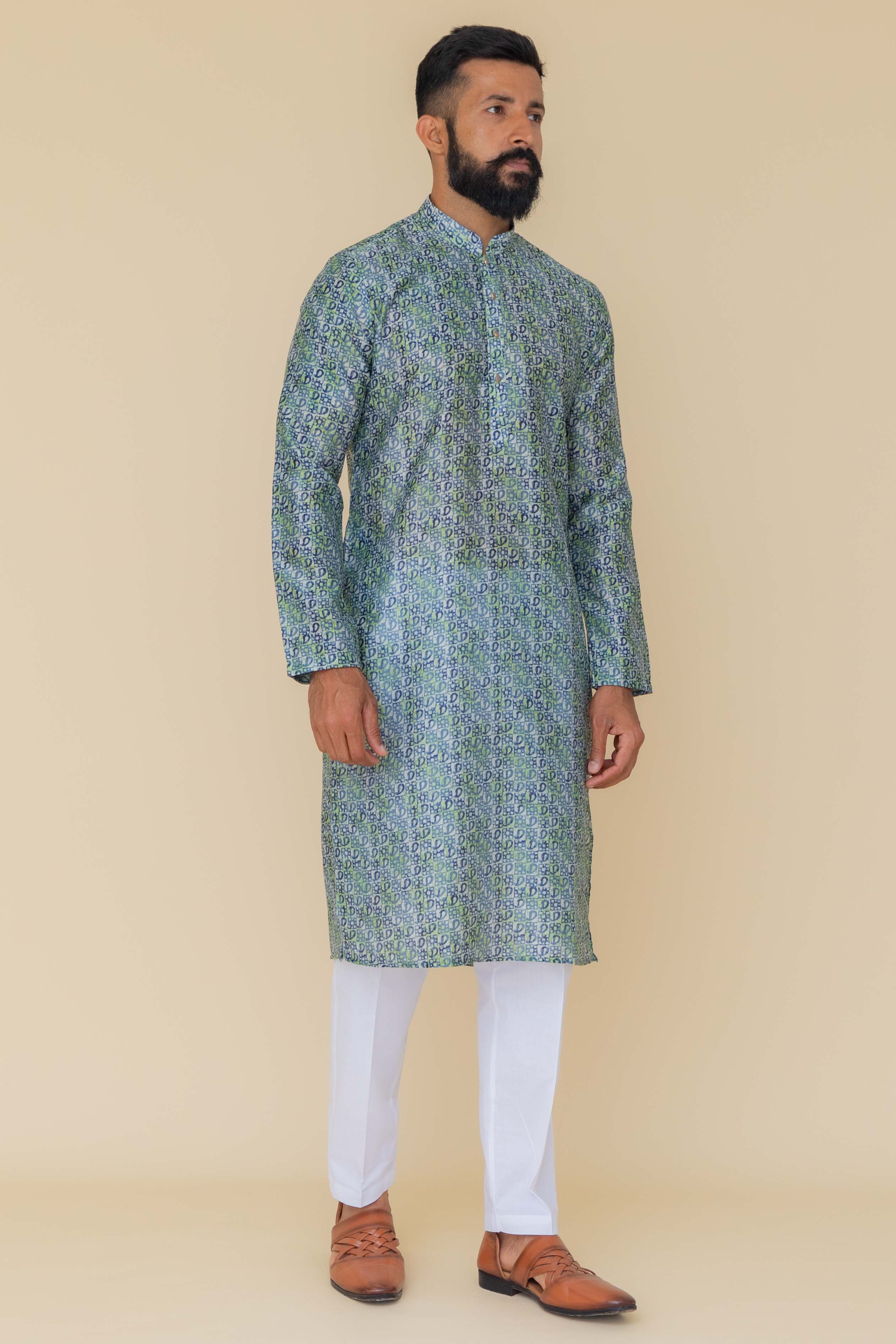 MLS PRINTED KURTA PAJAMA