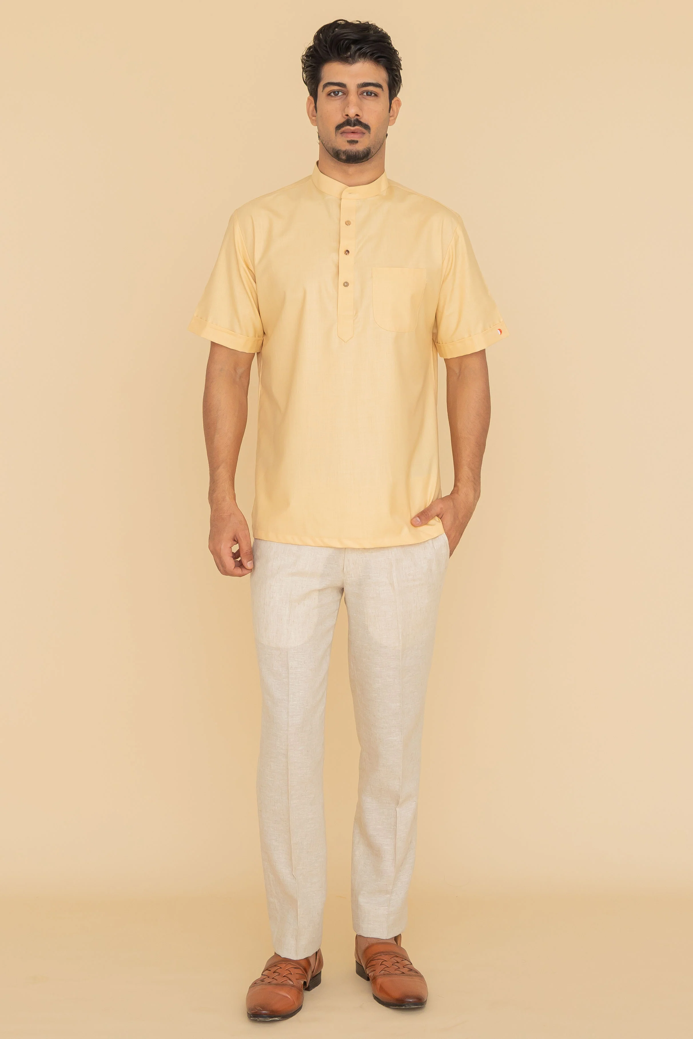 MLS SHORT KURTA HALF SLEEVES