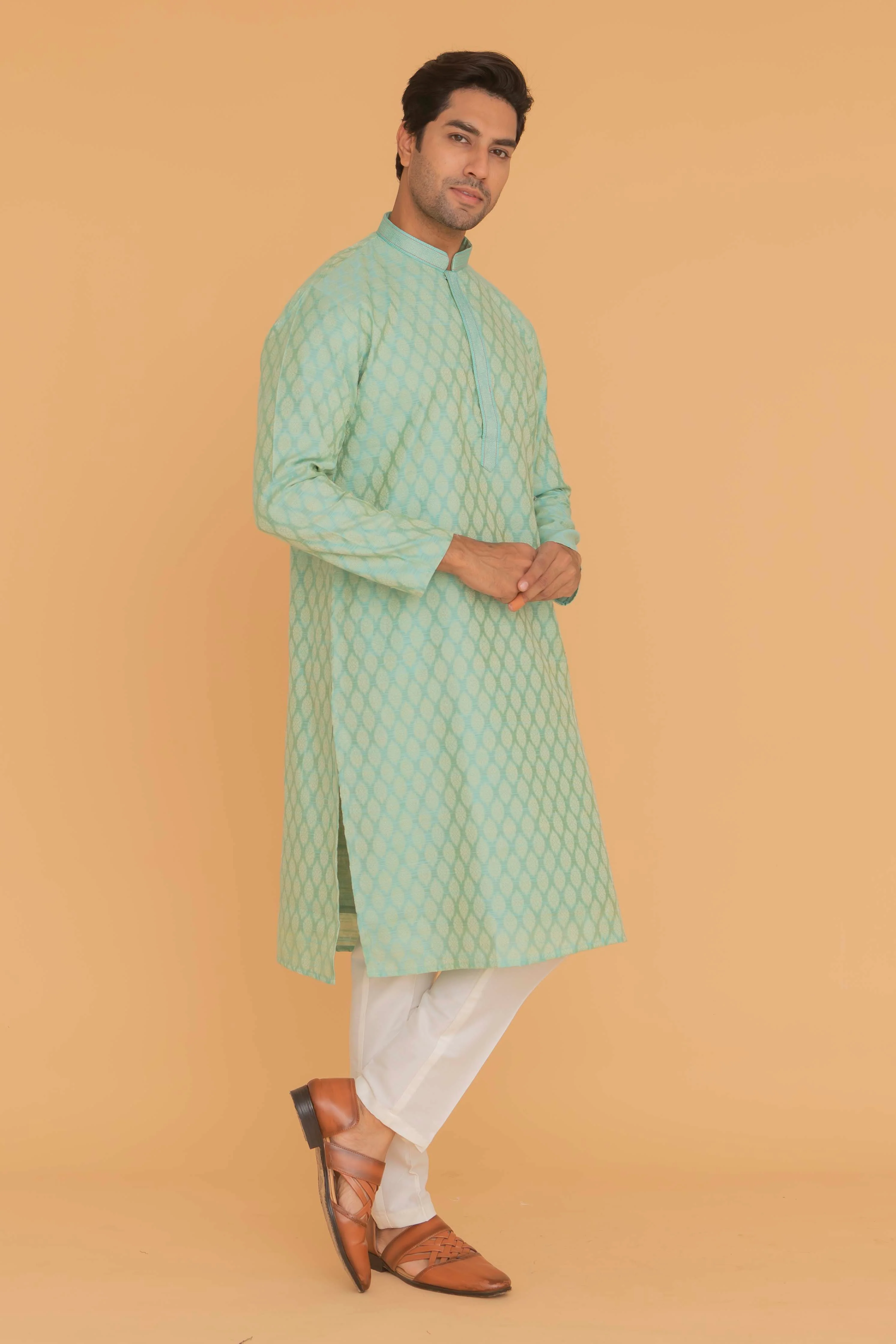 MLS ART SILK KURTA PAJAMA