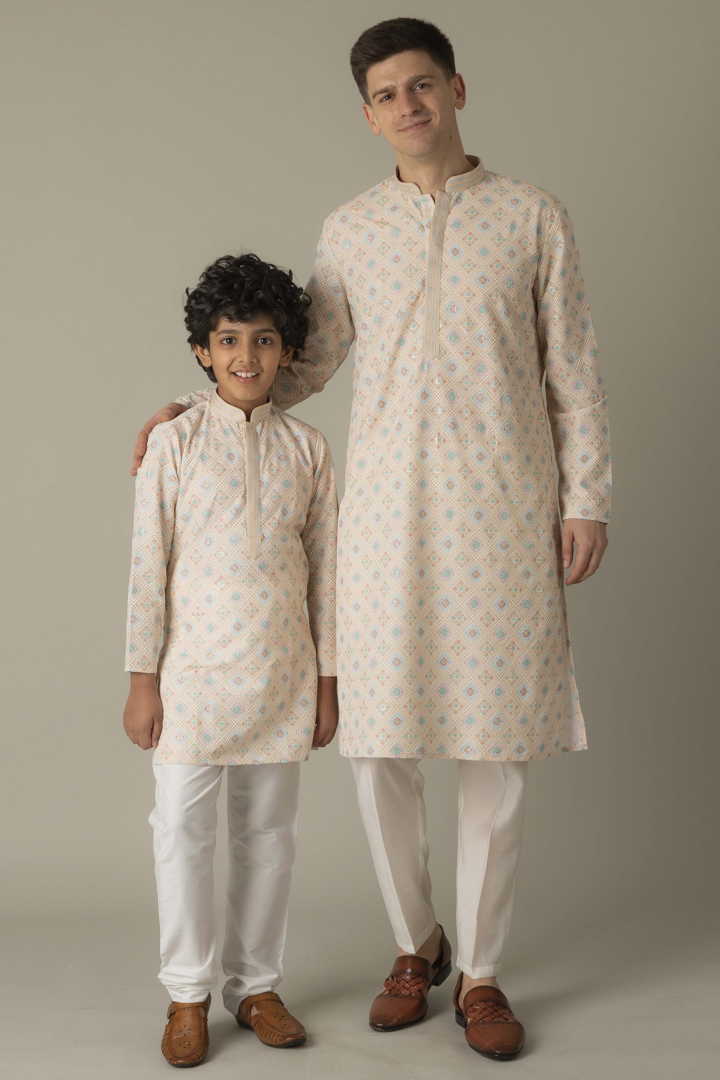 MLS EMBROIDERED KURTA PAJAMA