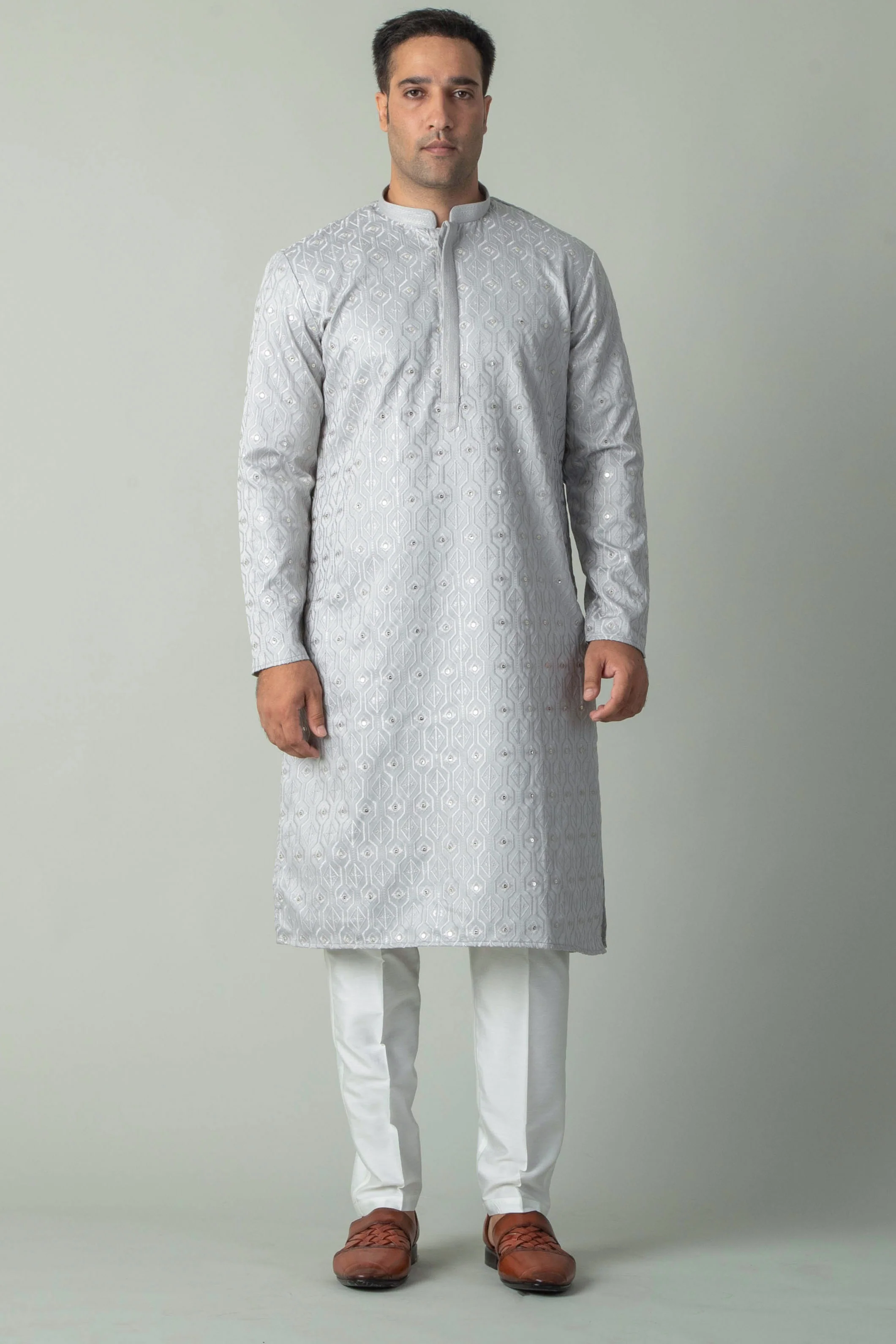 MLS EMBROIDERED KURTA PAJAMA
