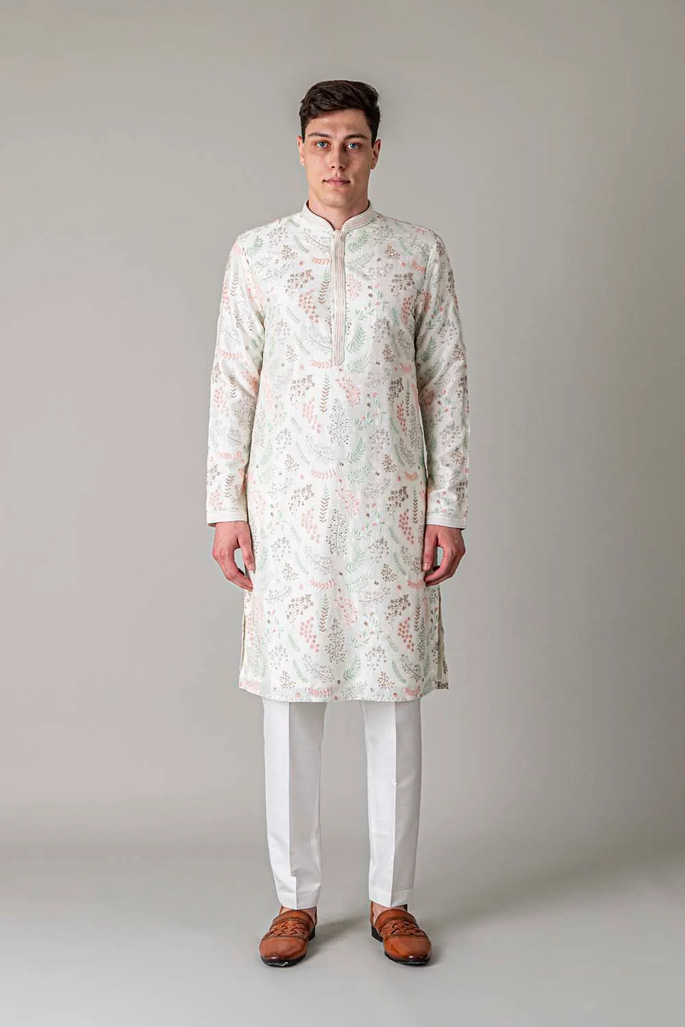MLS EMBROIDERED KURTA PAJAMA