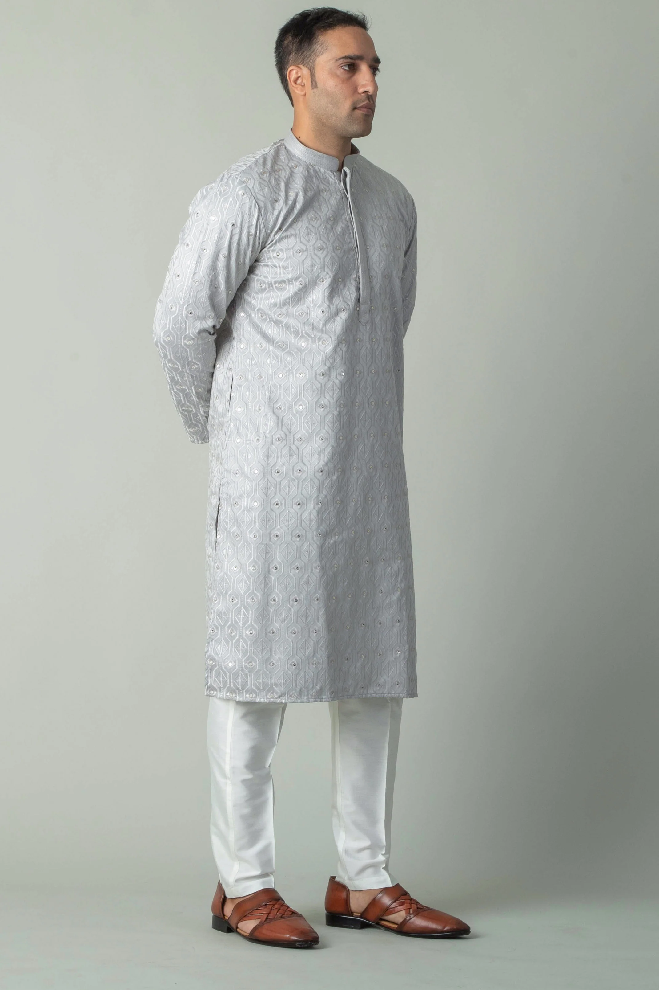 MLS EMBROIDERED KURTA PAJAMA