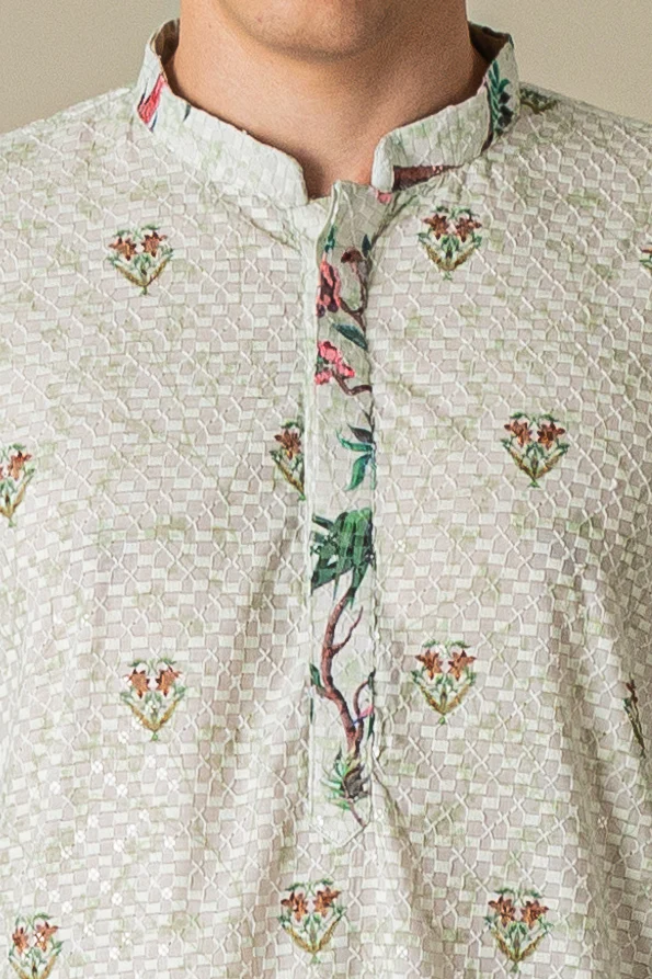 MLS PRINTED KURTA PAJAMA