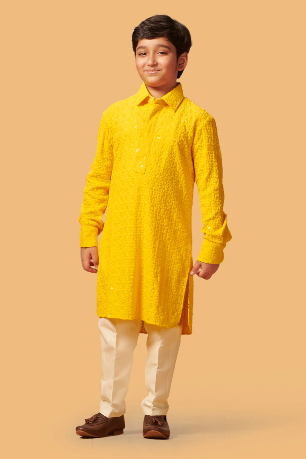 MLS KIDS CHIKANKARI PATHANI SUIT