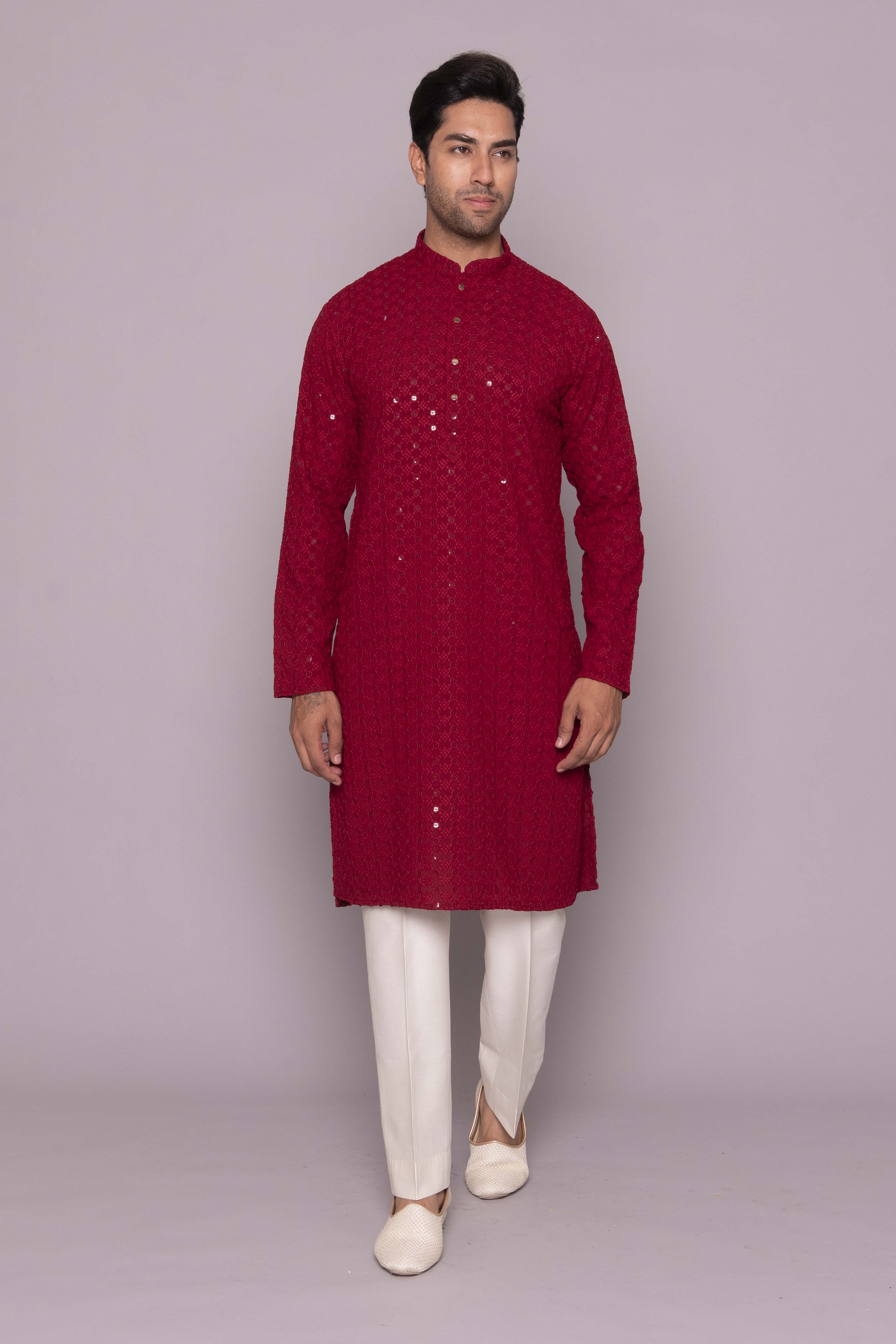 MLS CHIKANKARI KURTA PAJAMA
