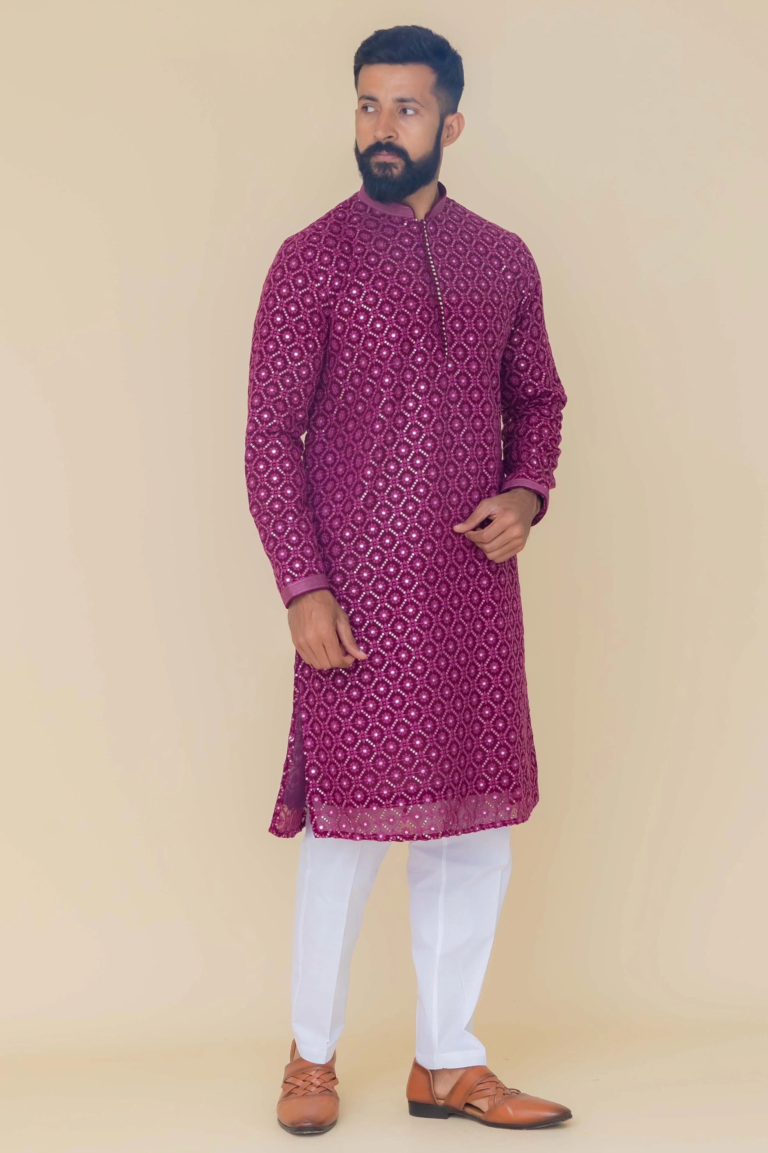 MLS CHIKANKARI KURTA PAJAMA