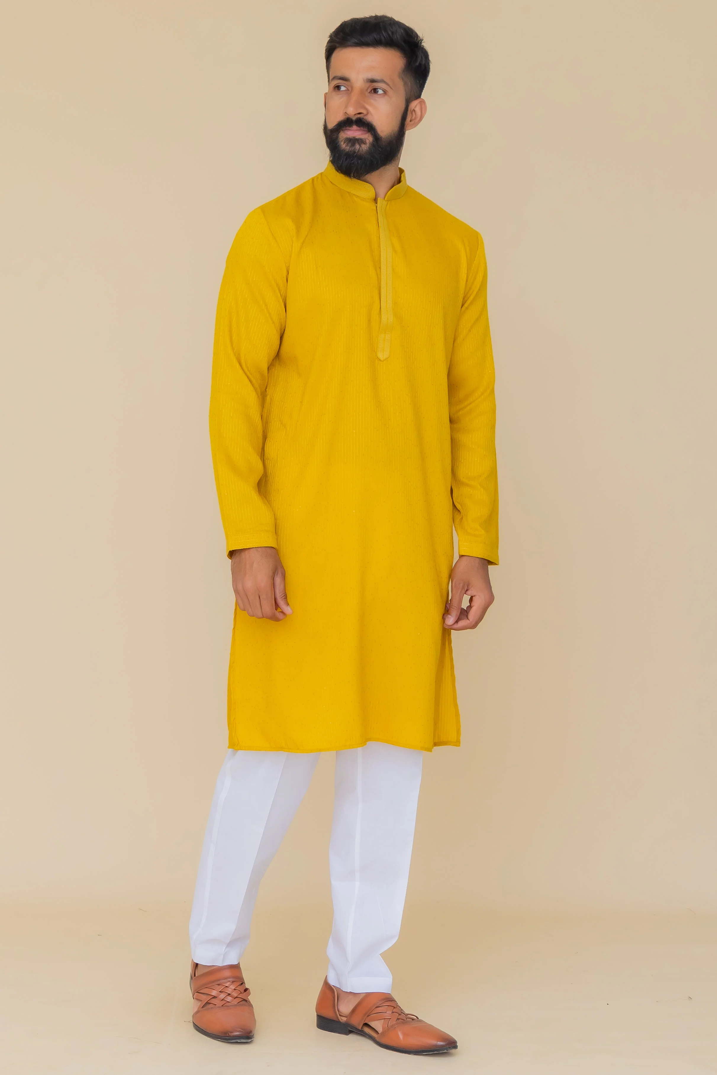 MLS EMBROIDERED KURTA PAJAMA