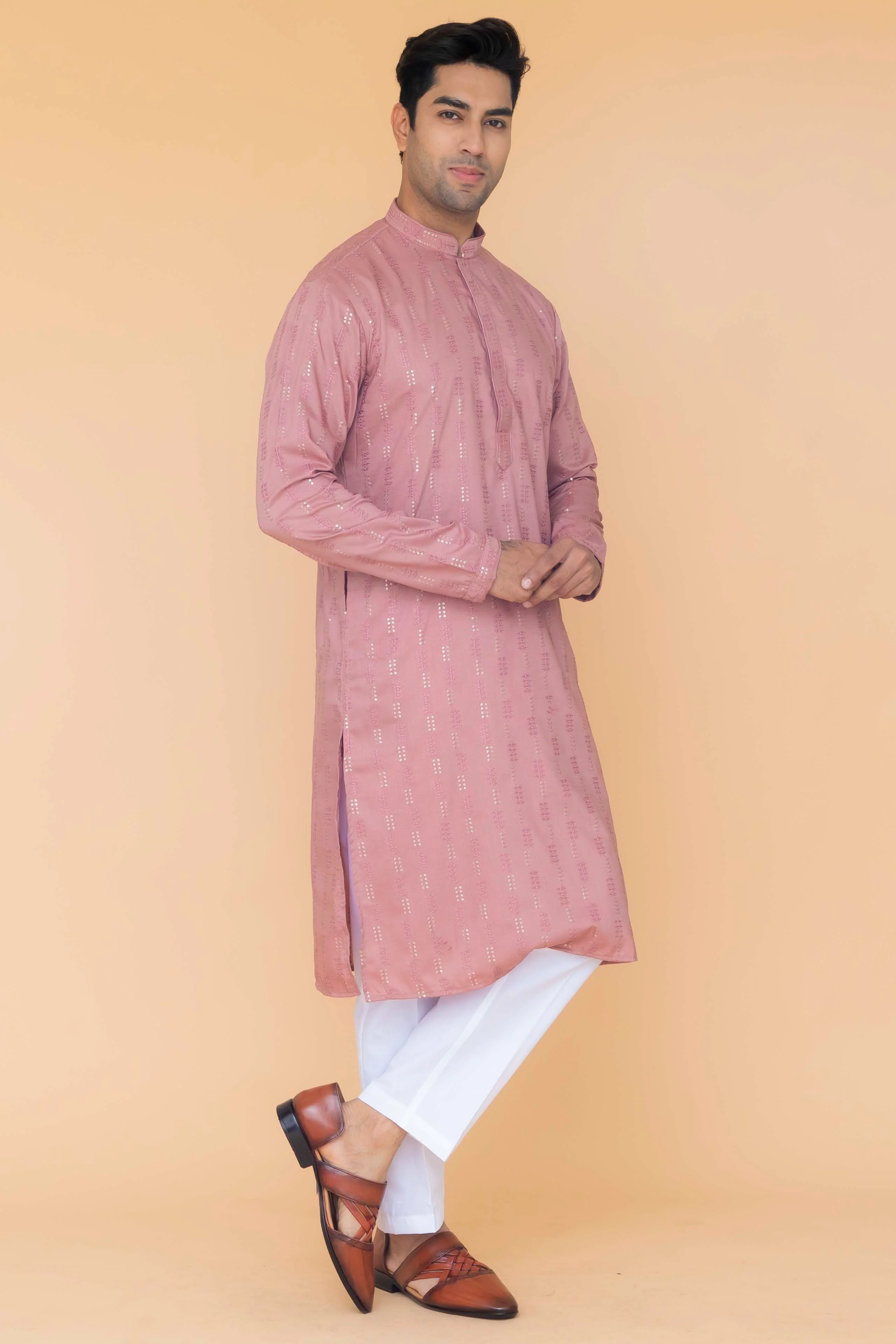 MLS EMBROIDERED KURTA PAJAMA