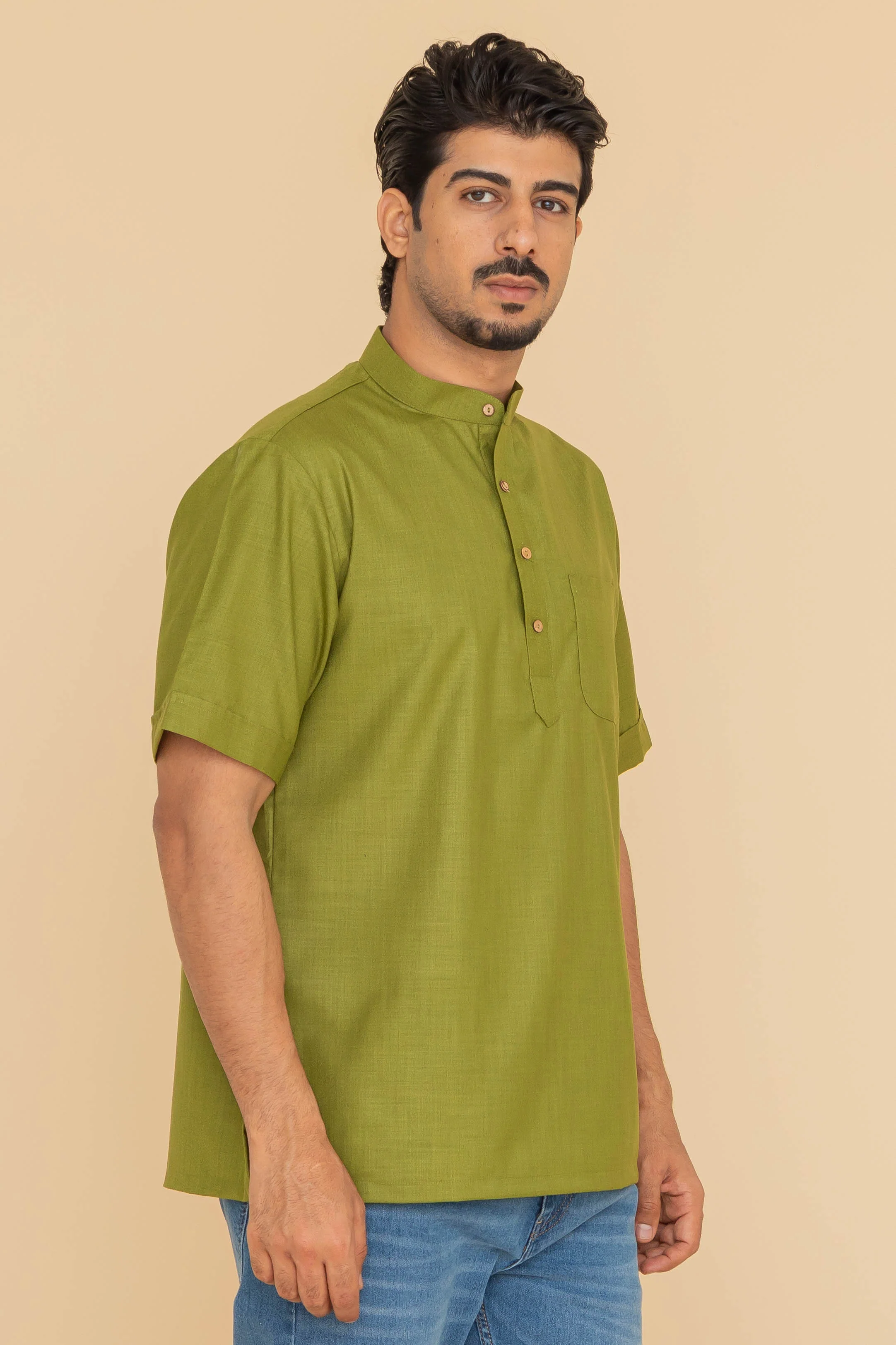 MLS SHORT KURTA HALF SLEEVES